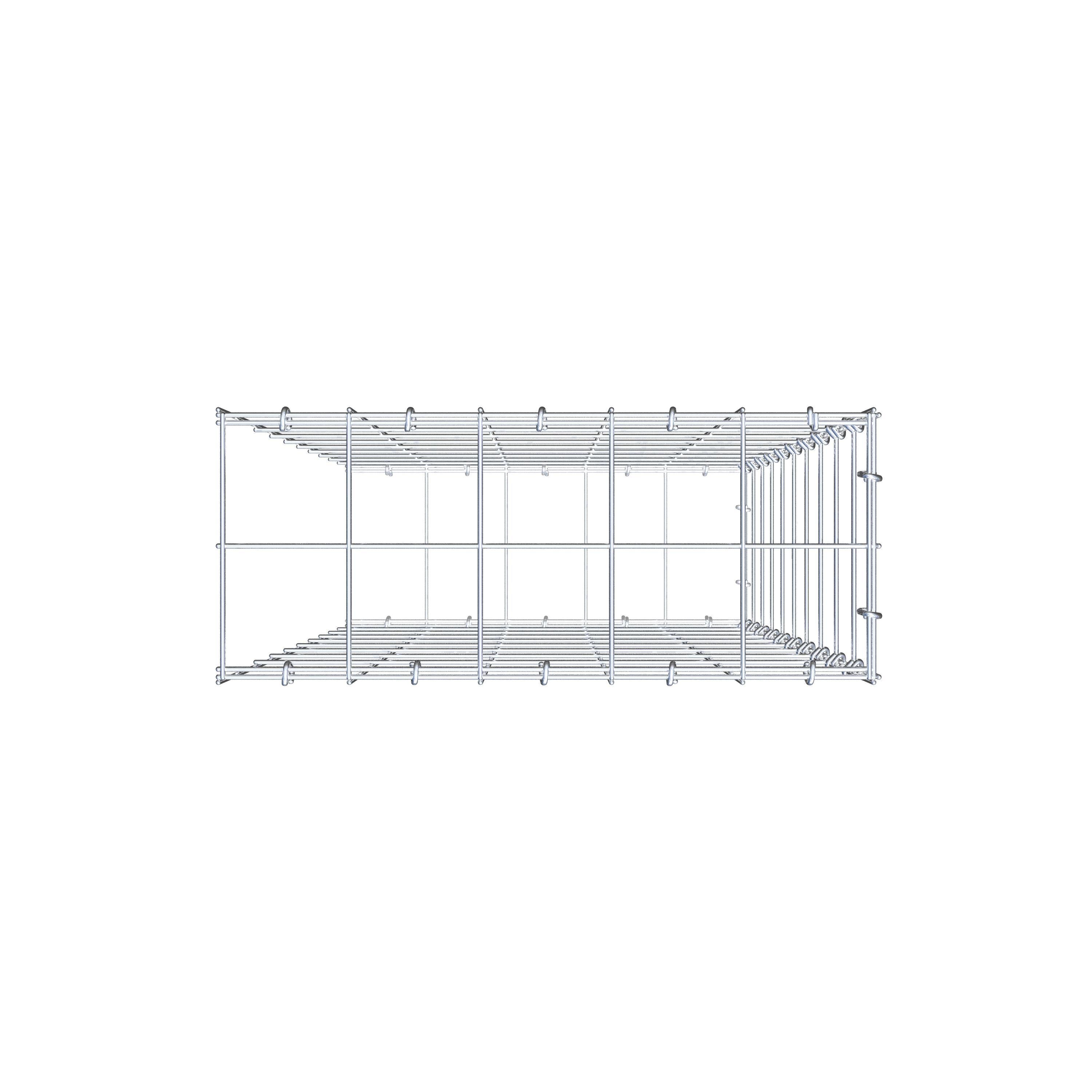 Gabbione aggiuntivo di tipo 2 100 cm x 50 cm x 20 cm (L x H x P), maglia 10 cm x 10 cm, anello a C