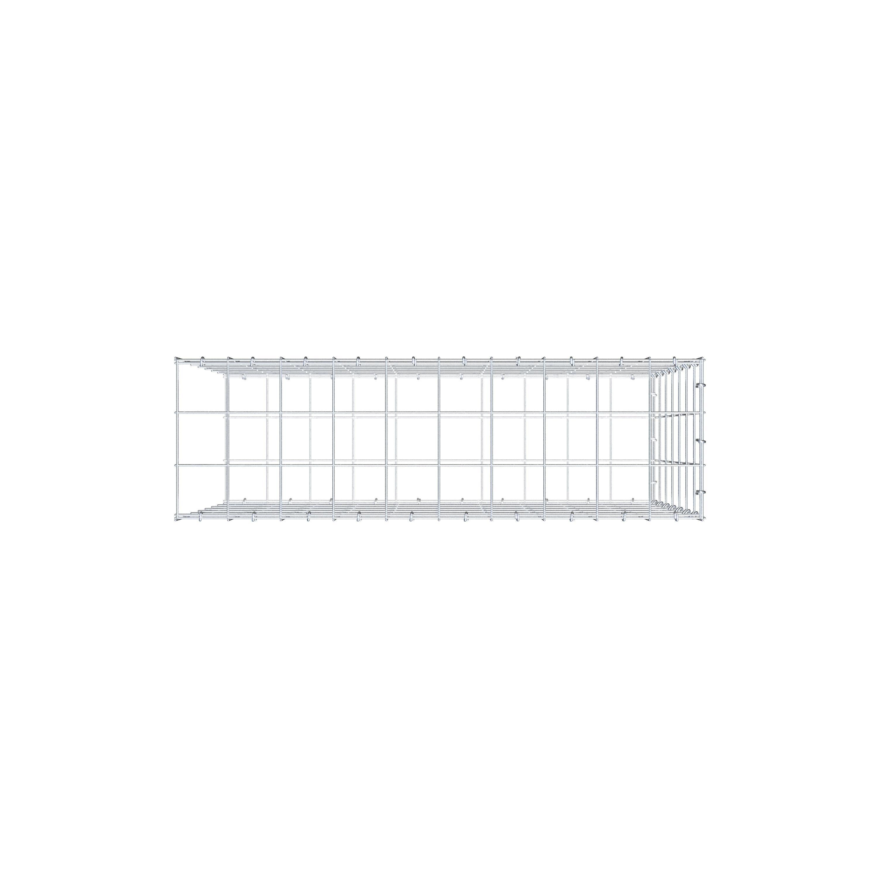 Tilläggspåle typ 2 100 cm x 70 cm x 30 cm (L x H x D), maskstorlek 10 cm x 10 cm, C-ring