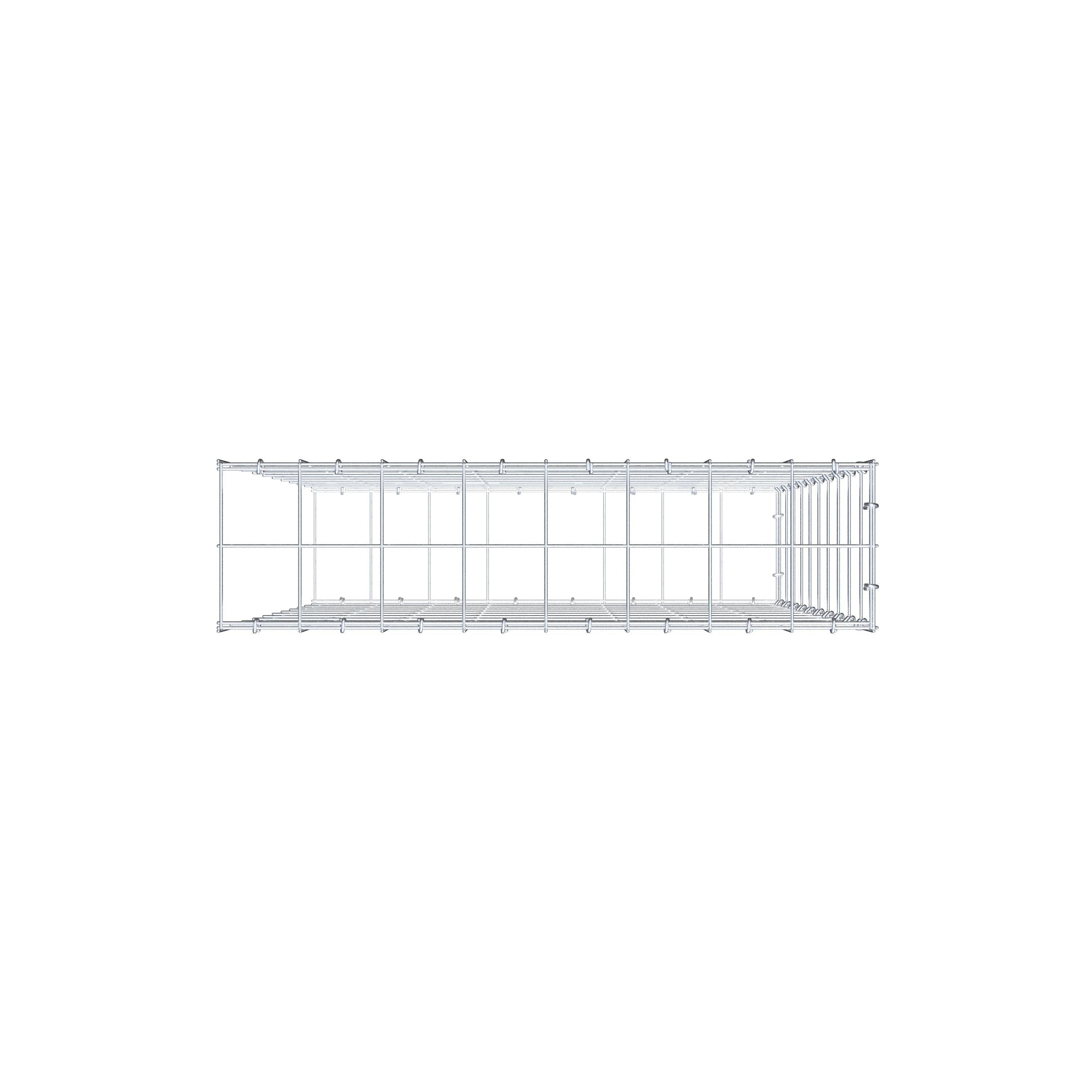 Gabbione aggiuntivo tipo 2 100 cm x 80 cm x 20 cm (L x H x P), maglia 10 cm x 10 cm, anello a C