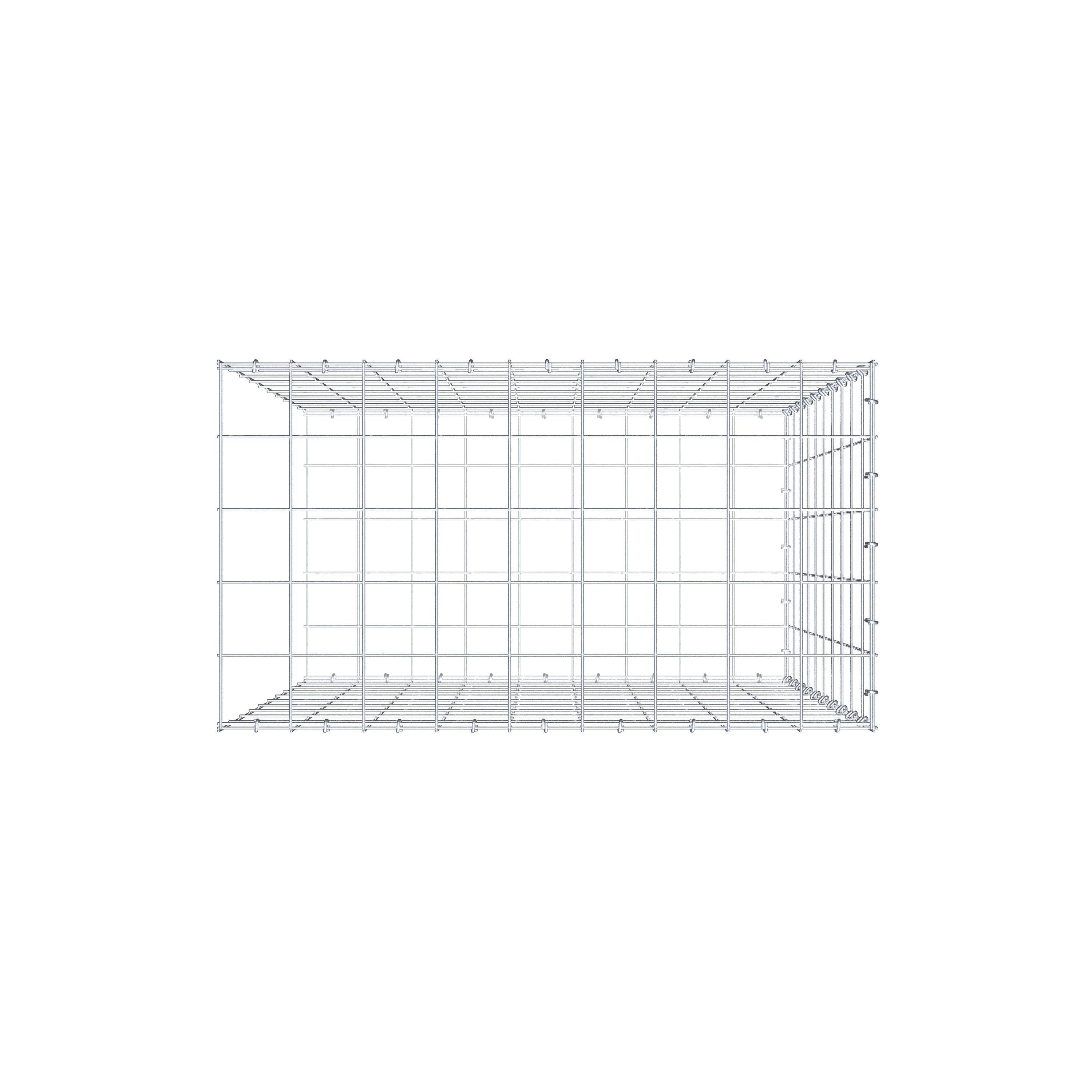 Gabião Tipo 2 100 cm x 90 cm x 50 cm (C x A x P), malhagem 10 cm x 10 cm, anel C