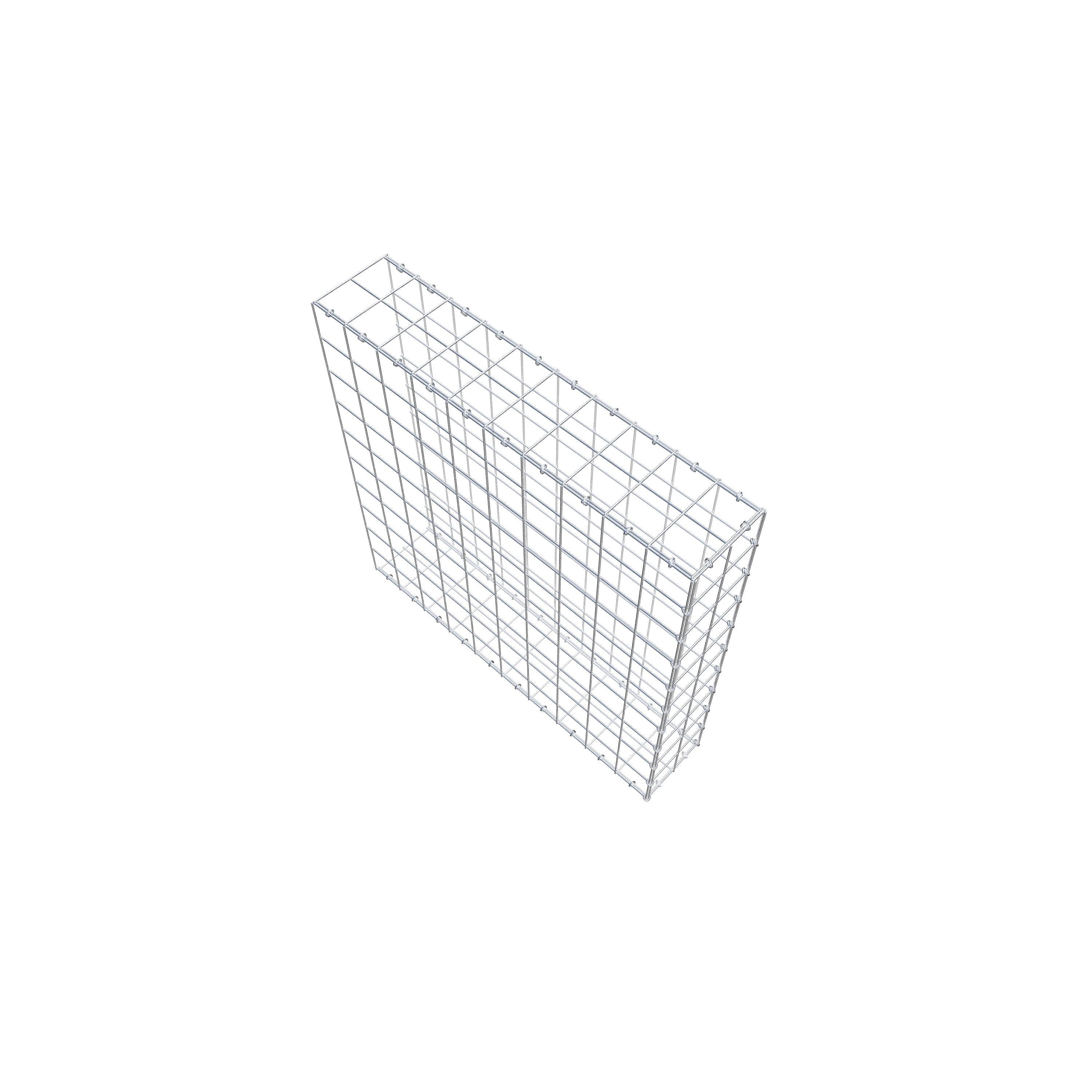 Gavión adicional tipo 2 100 cm x 100 cm x 20 cm (L x A x P), malla 10 cm x 10 cm, anillo en C