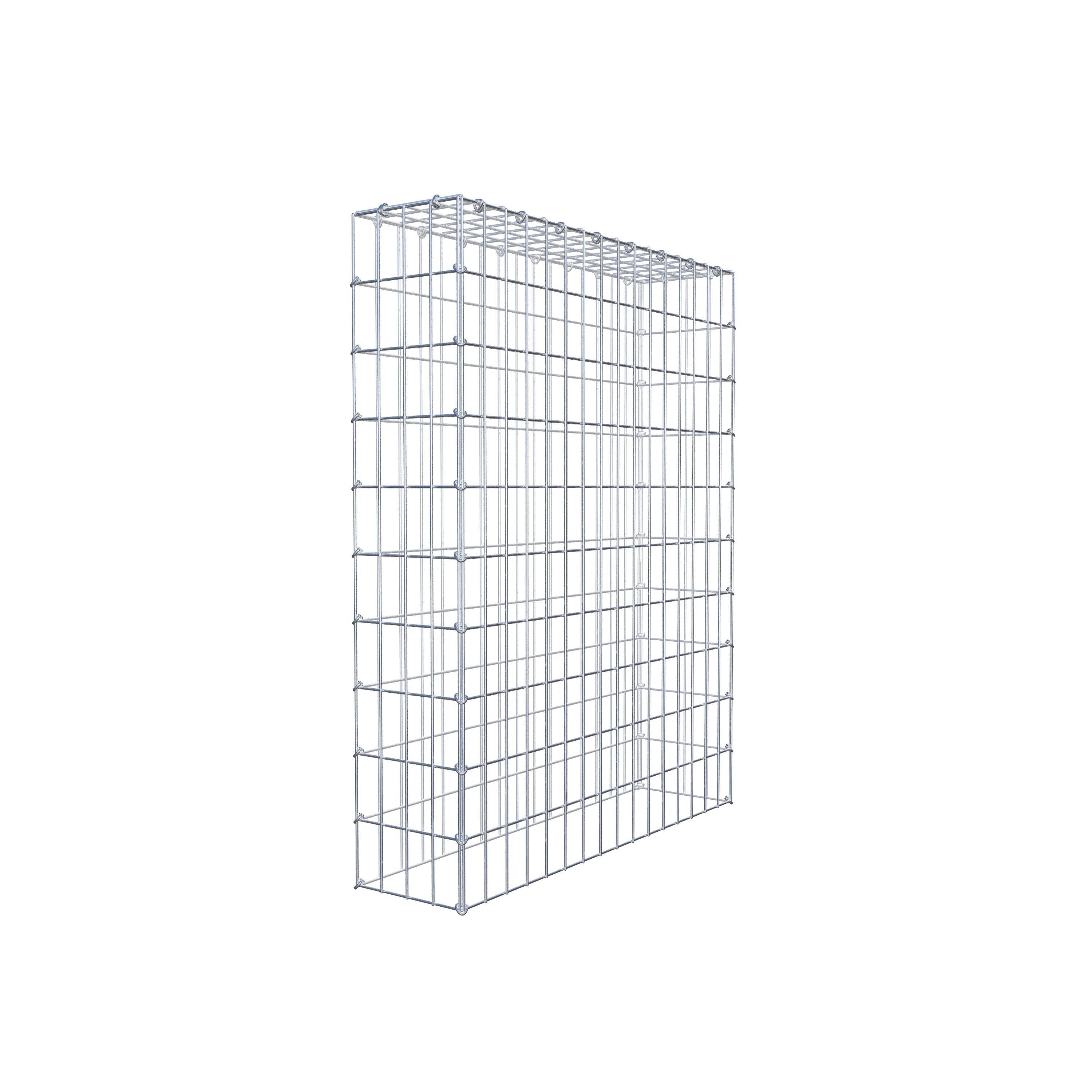 Typ 3 påbyggnadsgabion 100 cm x 80 cm x 20 cm (L x H x D), maskstorlek 5 cm x 10 cm, C-ring
