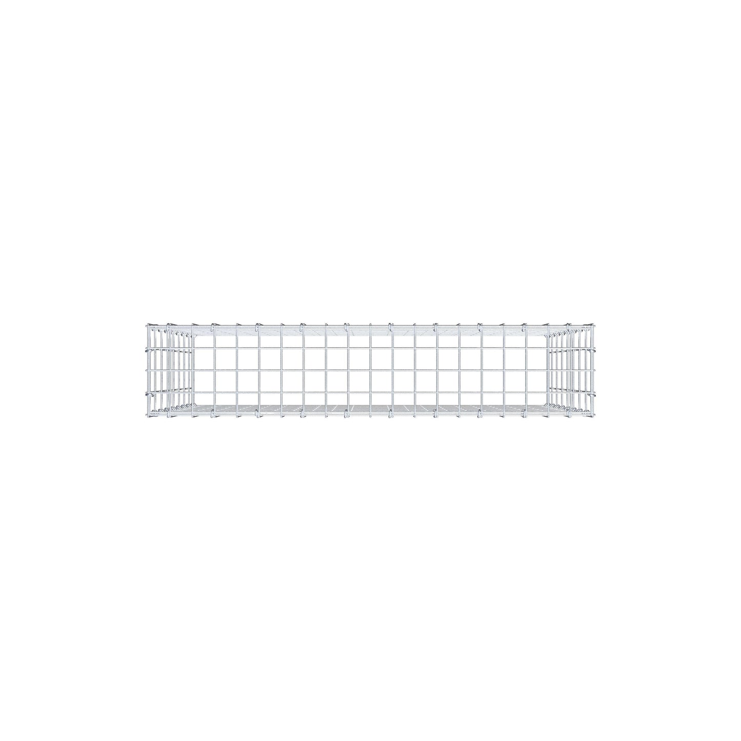 Typ 3 påbyggnadsgabion 100 cm x 80 cm x 20 cm (L x H x D), maskstorlek 5 cm x 10 cm, C-ring