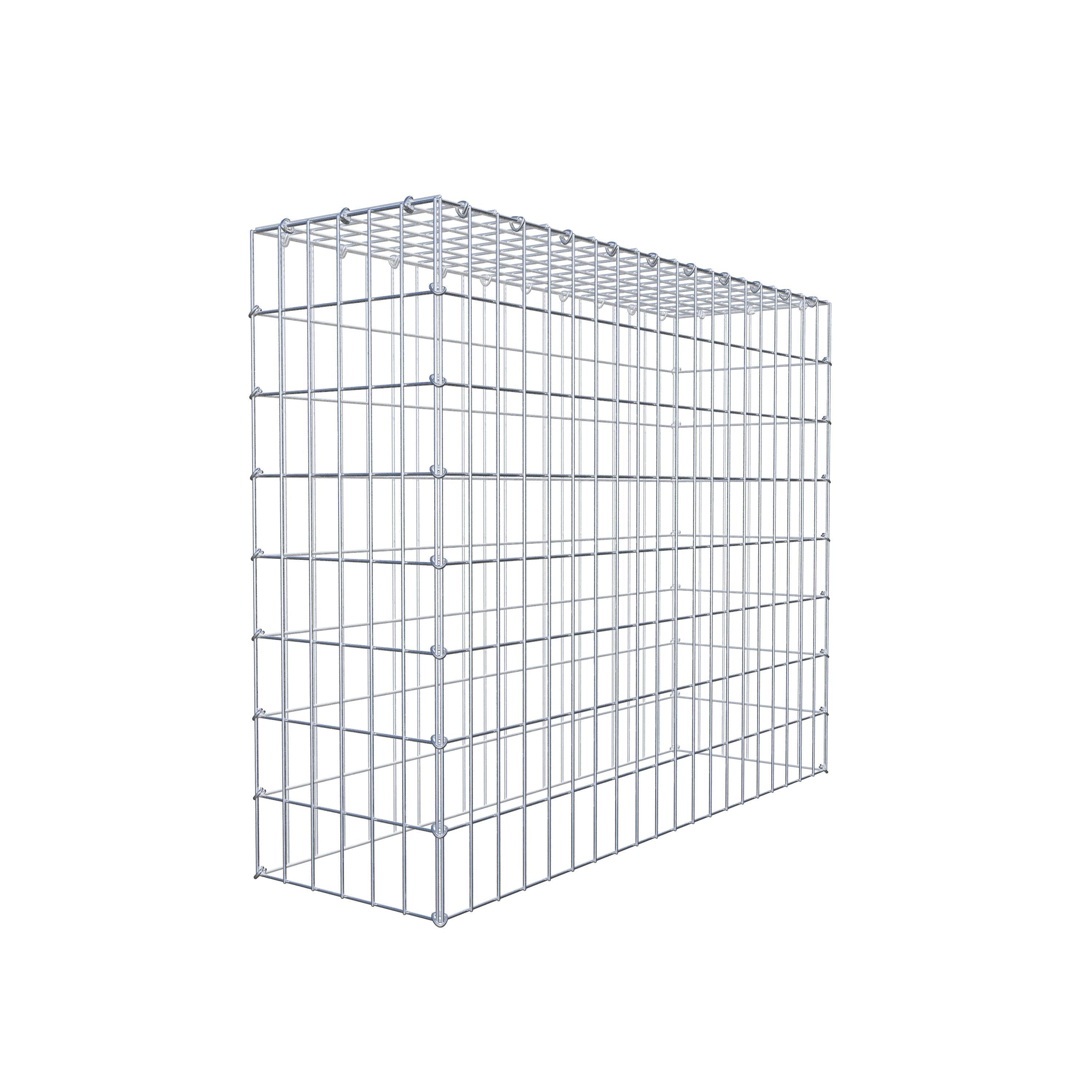Typ 3 påbyggnadsgabion 100 cm x 80 cm x 30 cm (L x H x D), maskstorlek 5 cm x 10 cm, C-ring
