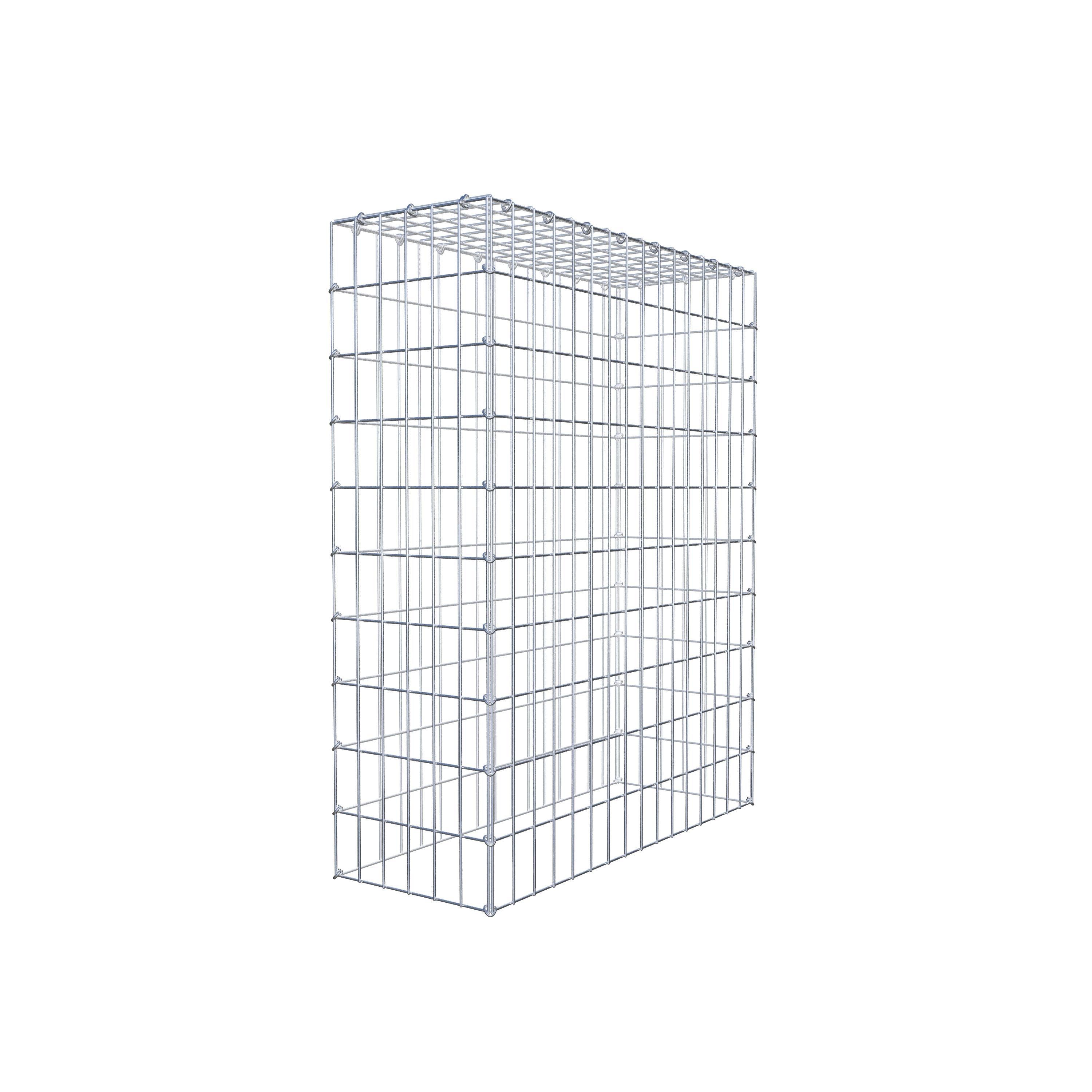 Typ 3 påbyggnadsgabion 100 cm x 80 cm x 30 cm (L x H x D), maskstorlek 5 cm x 10 cm, C-ring