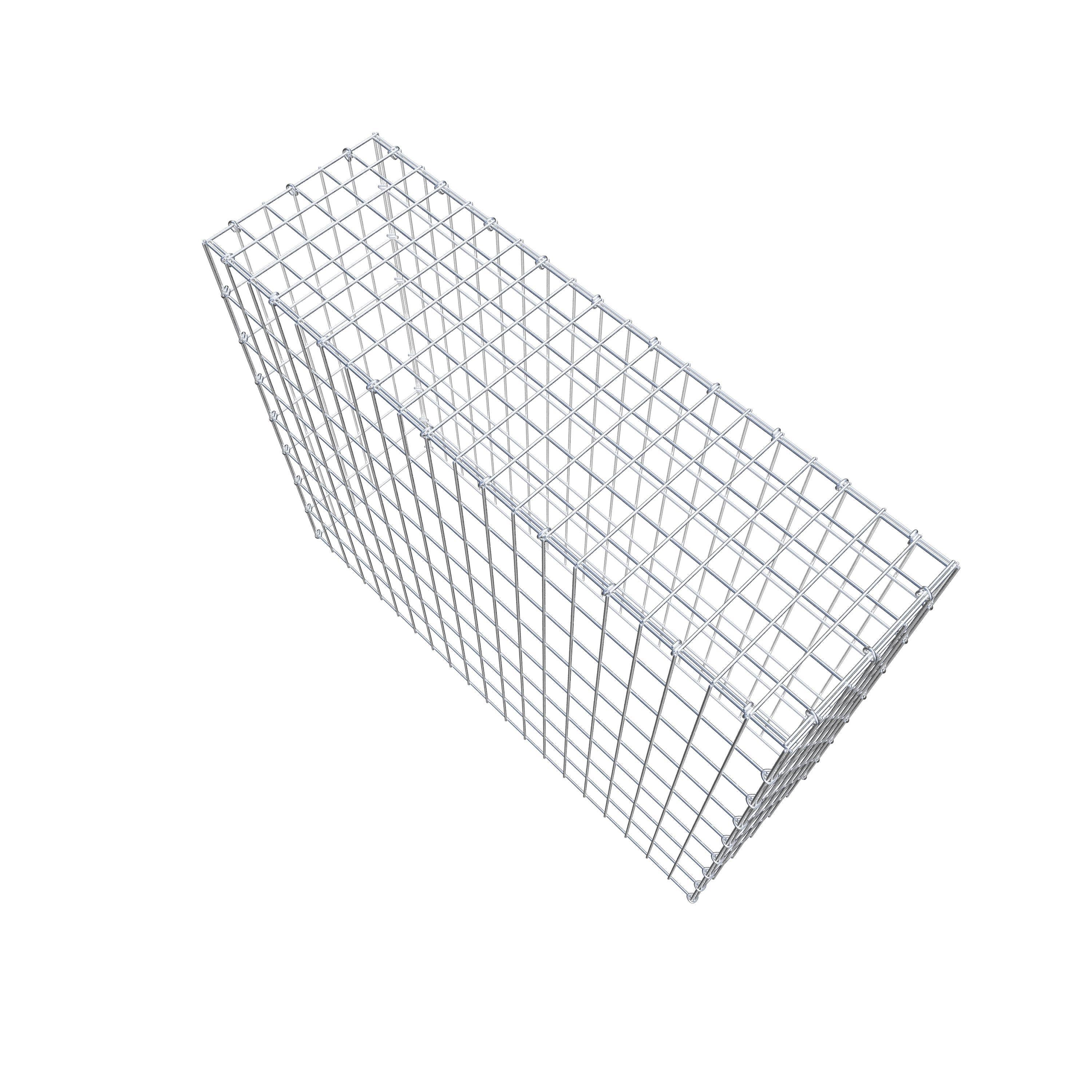 Typ 3 påbyggnadsgabion 100 cm x 80 cm x 30 cm (L x H x D), maskstorlek 5 cm x 10 cm, C-ring