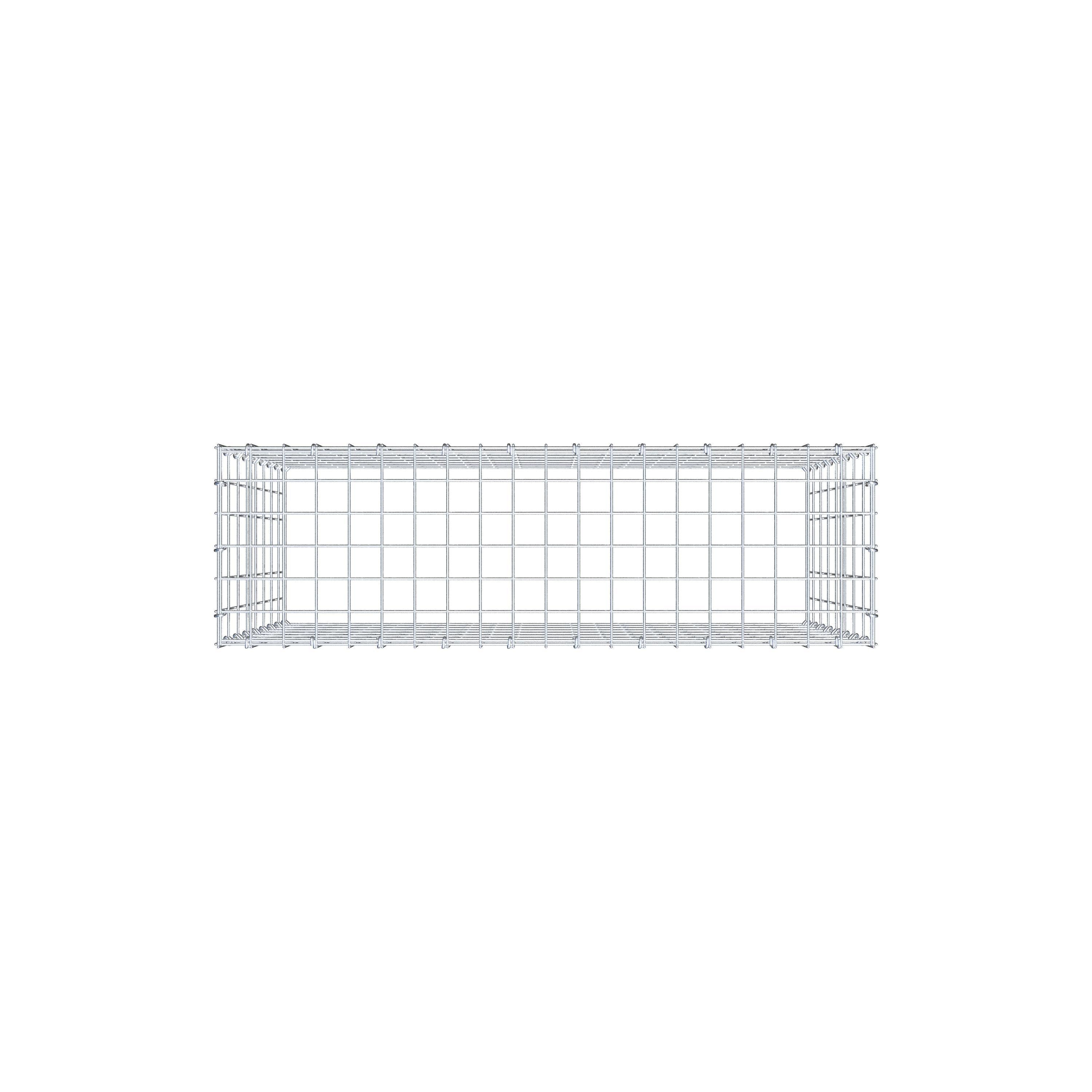 Typ 3 påbyggnadsgabion 100 cm x 80 cm x 30 cm (L x H x D), maskstorlek 5 cm x 10 cm, C-ring