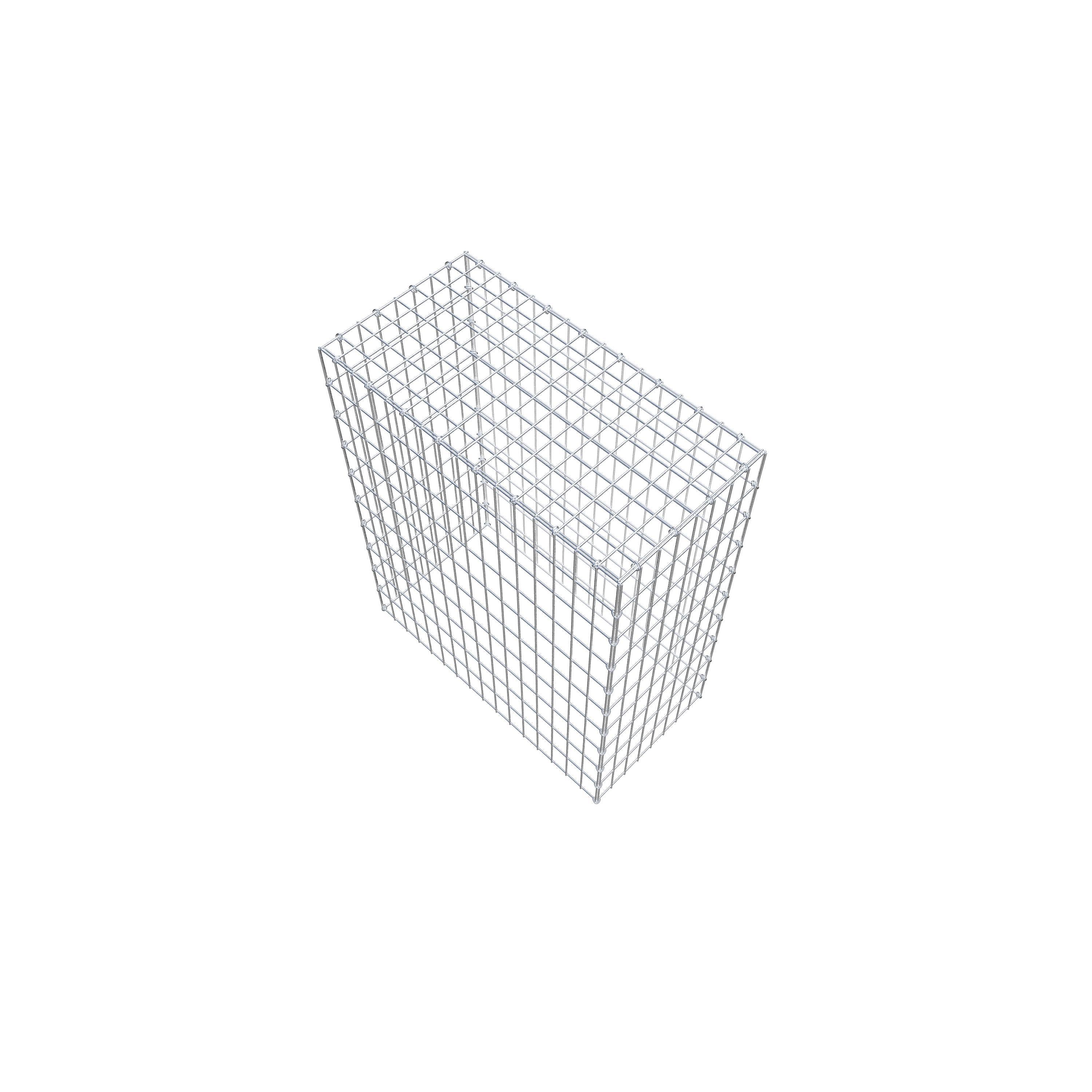 Typ 3 påbyggnadsgabion 100 cm x 80 cm x 40 cm (L x H x D), maskstorlek 5 cm x 10 cm, C-ring