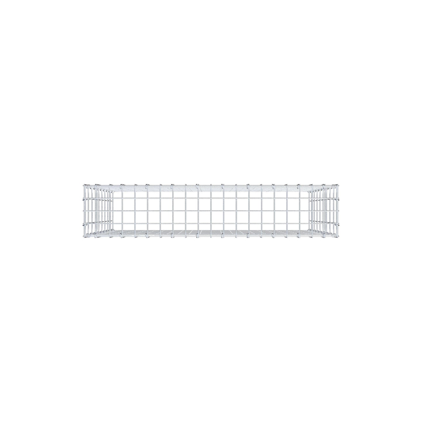 Monteret gabion type 3 100 cm x 90 cm x 20 cm (L x H x D), maskestørrelse 5 cm x 10 cm, C-ring