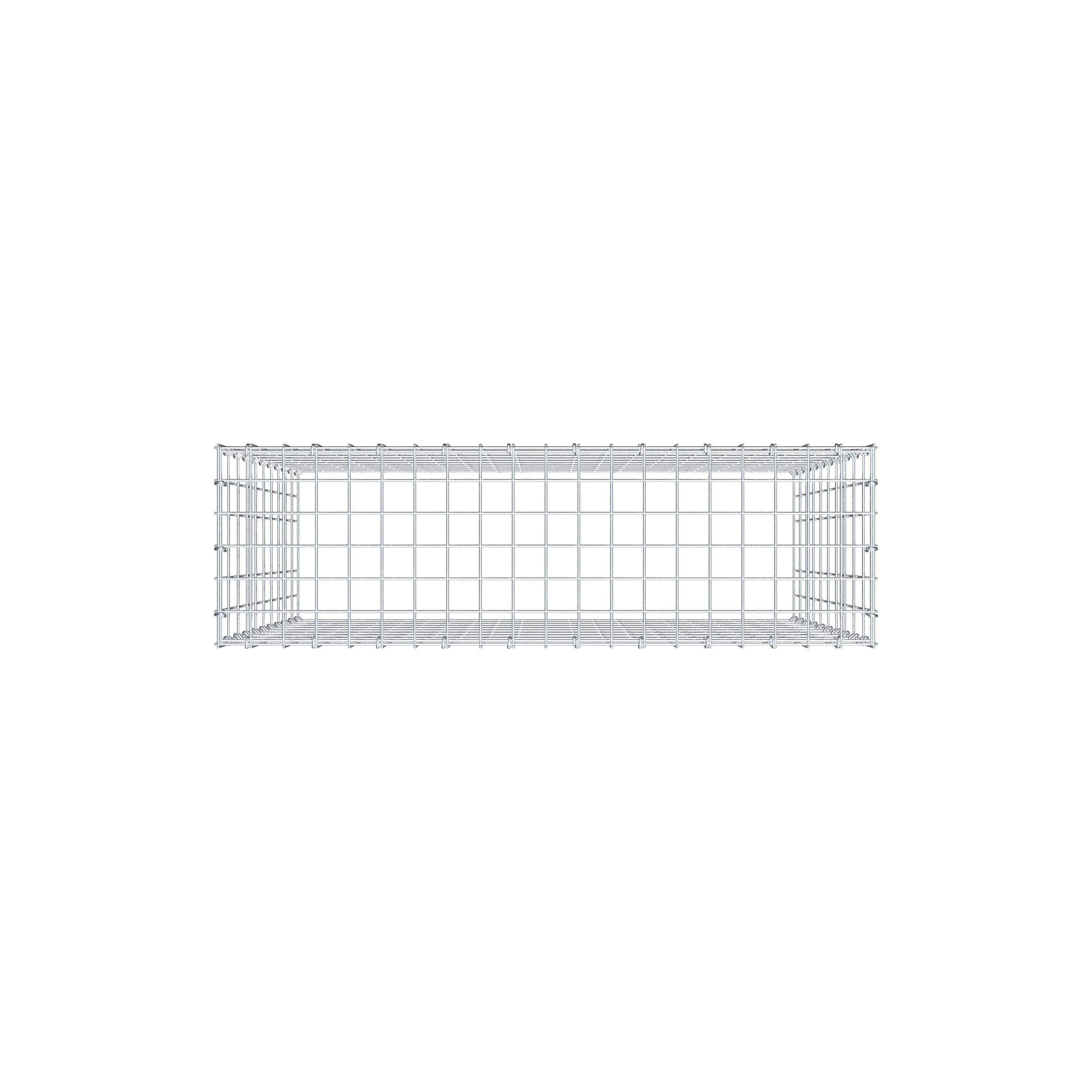 Monteret gabion type 3 100 cm x 100 cm x 30 cm (L x H x D), maskestørrelse 5 cm x 10 cm, C-ring
