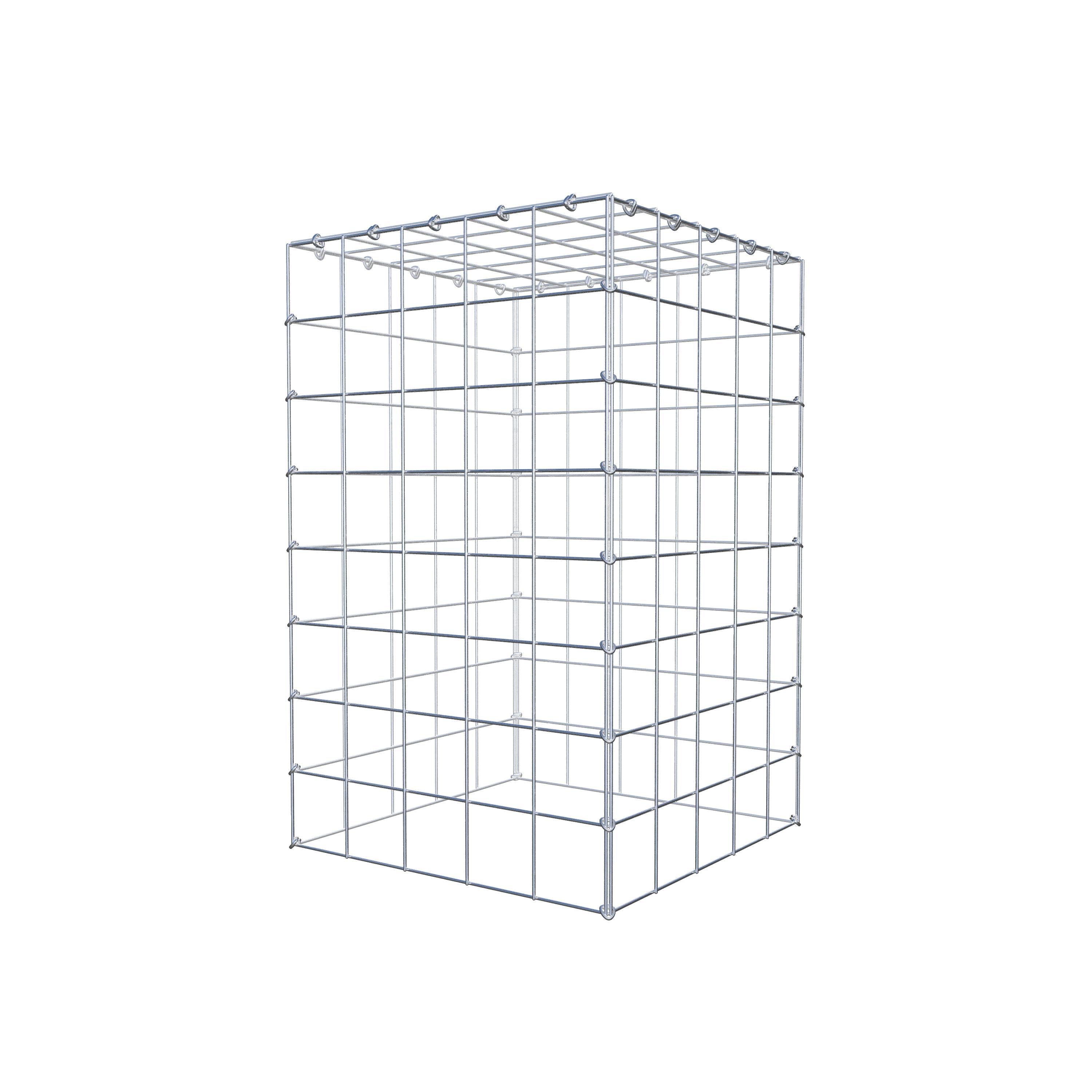 Mounted gabion type 3 80 cm x 50 cm x 50 cm (L x H x D), mesh size 10 cm x 10 cm, C-ring