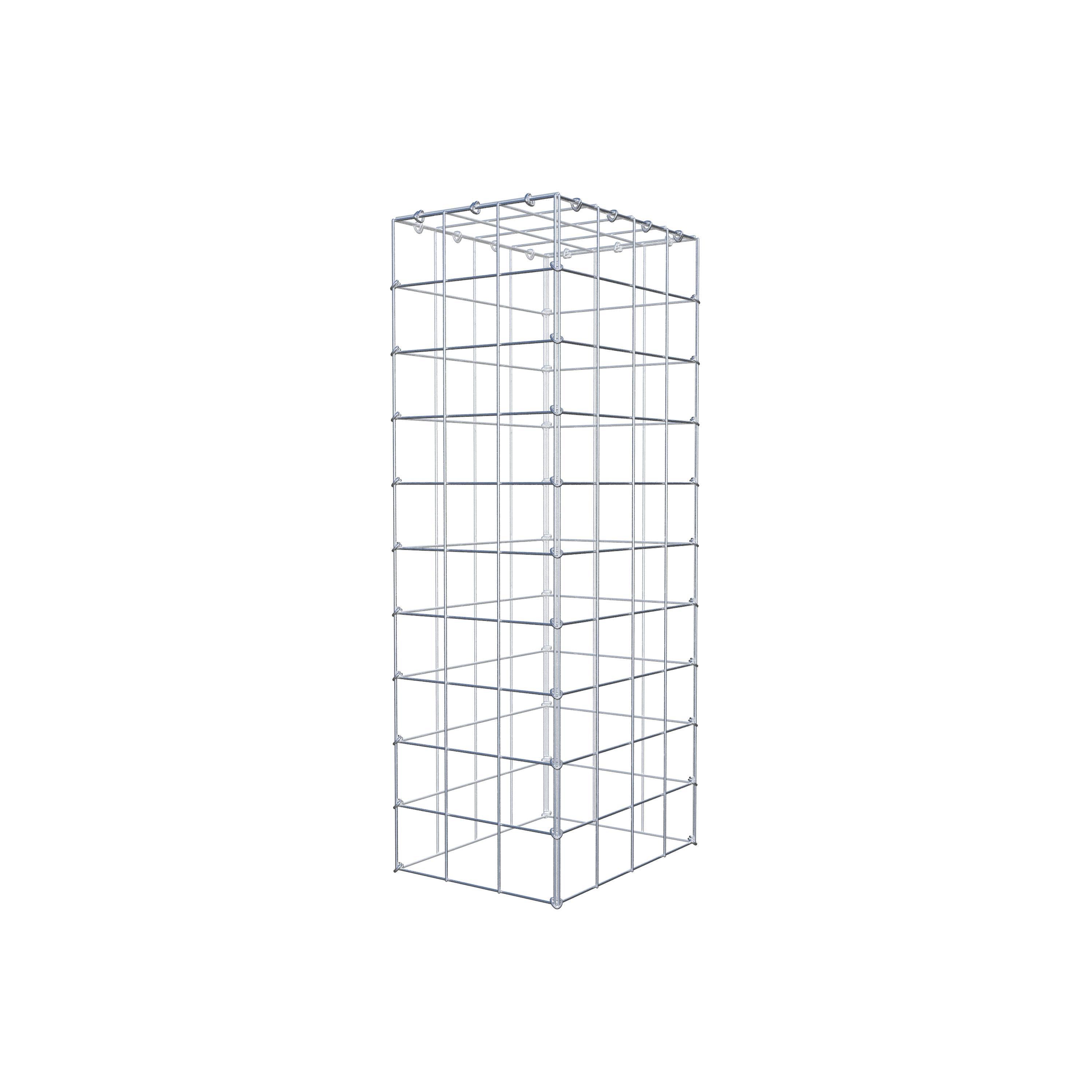 Mounted gabion type 3 100 cm x 40 cm x 30 cm (L x H x D), mesh size 10 cm x 10 cm, C-ring
