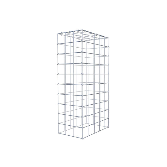 Monteret gabion type 3 100 cm x 50 cm x 30 cm (L x H x D), maskestørrelse 10 cm x 10 cm, C-ring