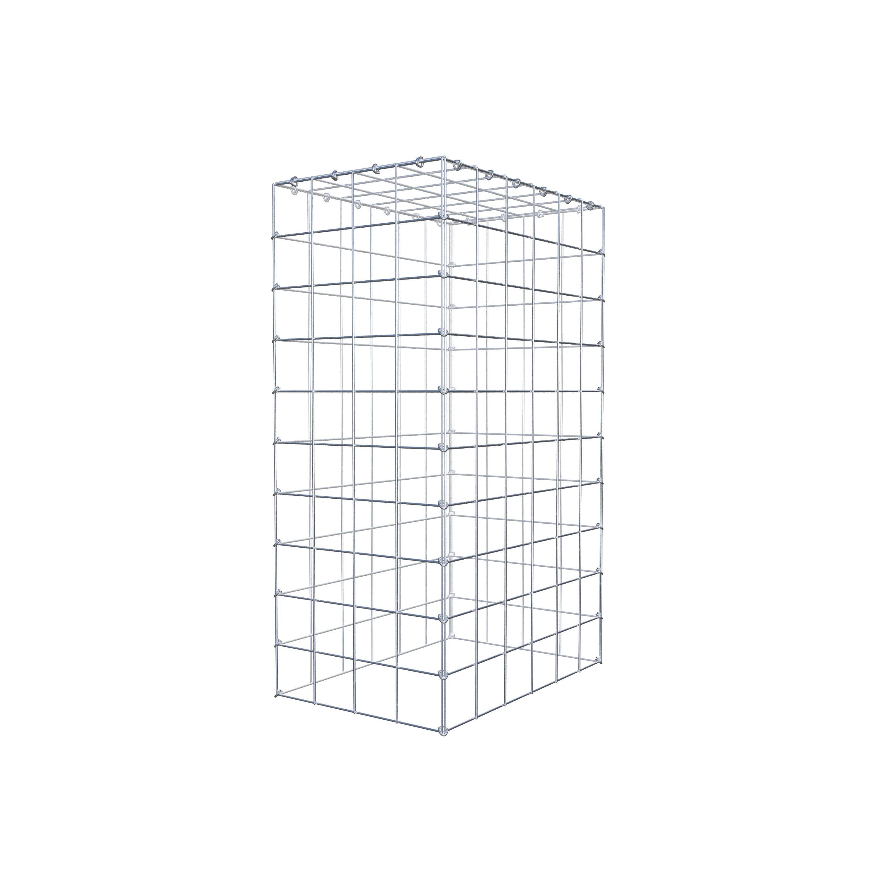 Monteret gabion type 3 100 cm x 60 cm x 40 cm (L x H x D), maskestørrelse 10 cm x 10 cm, C-ring