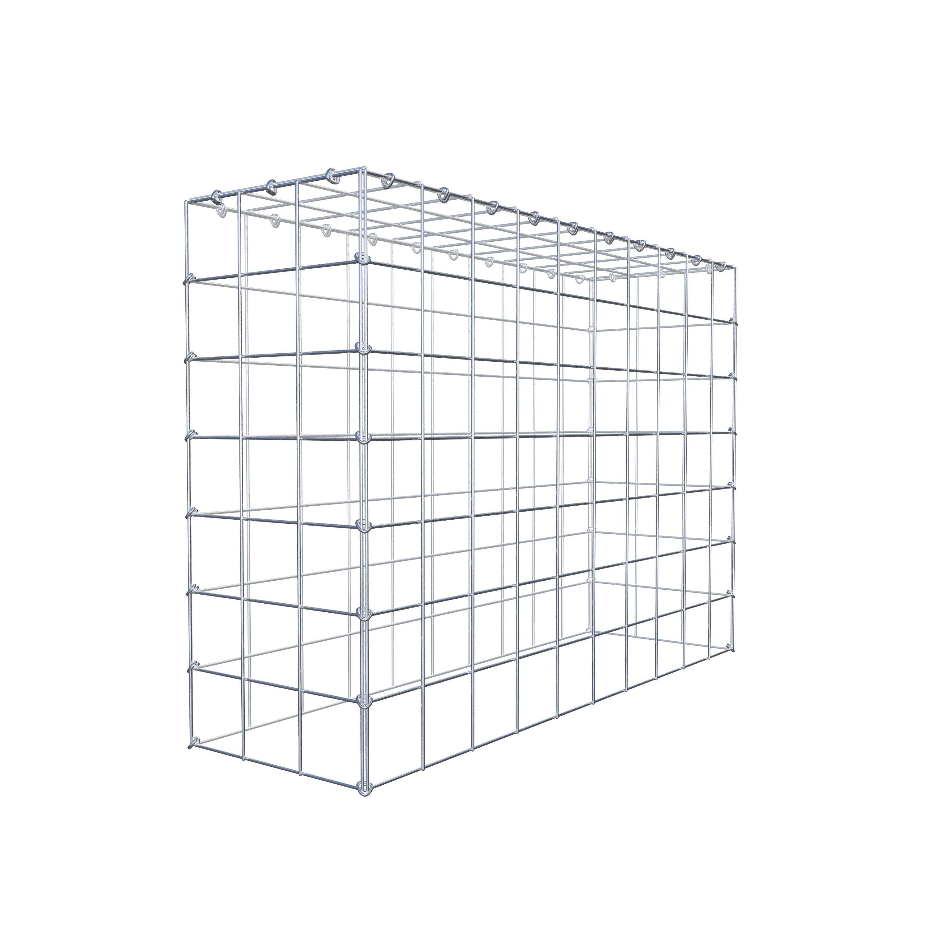 Typ 3 påbyggnadsgabion 100 cm x 70 cm x 30 cm (L x H x D), maskstorlek 10 cm x 10 cm, C-ring