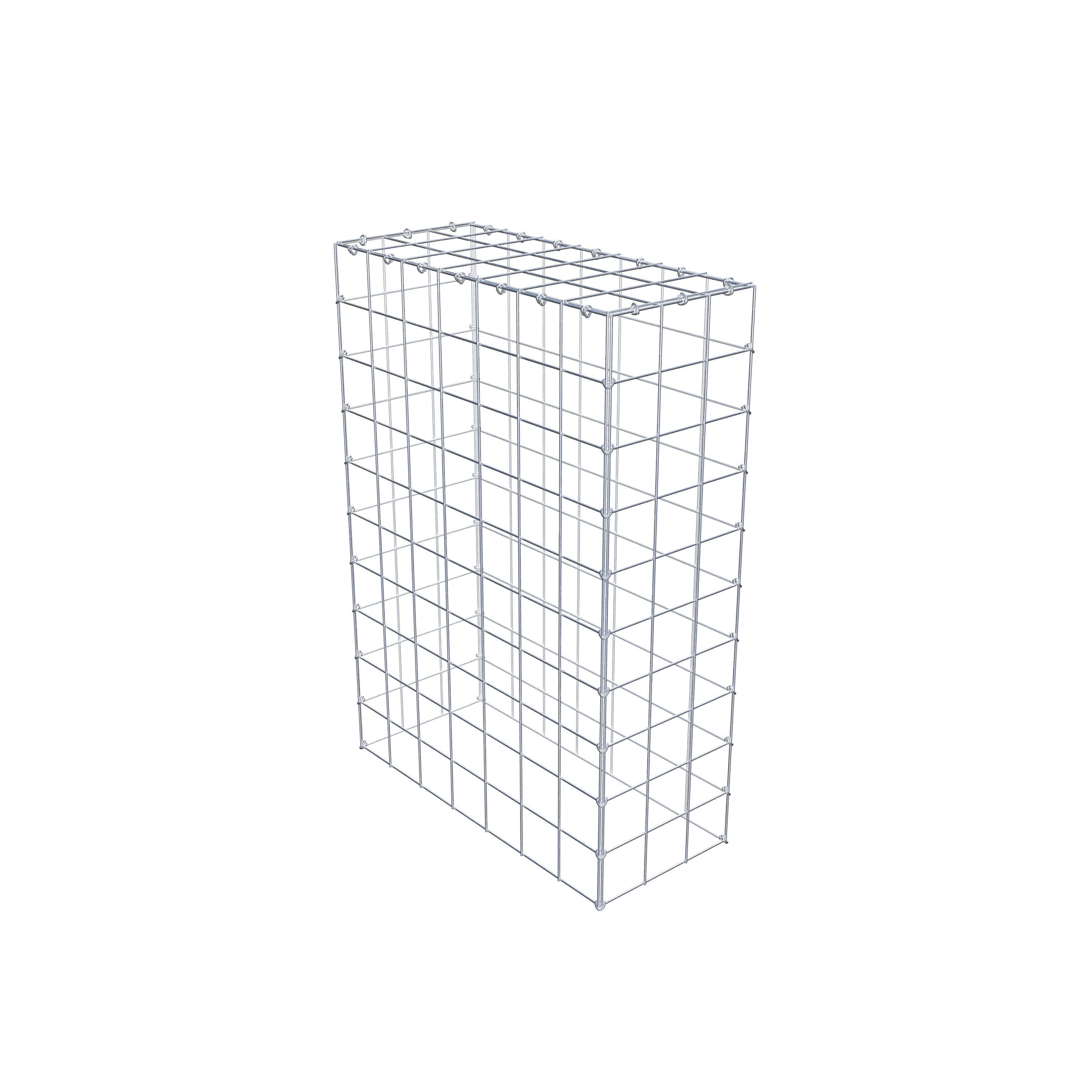Typ 3 påbyggnadsgabion 100 cm x 70 cm x 30 cm (L x H x D), maskstorlek 10 cm x 10 cm, C-ring