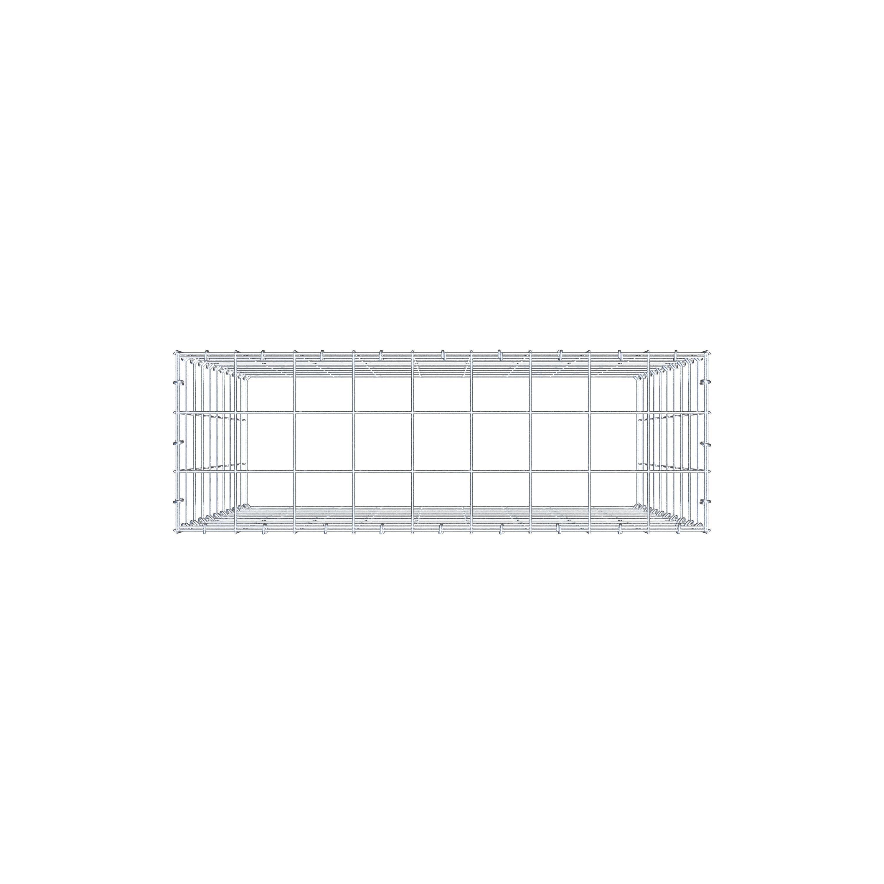 Gabbione aggiuntivo di tipo 3 100 cm x 90 cm x 30 cm (L x H x P), maglia 10 cm x 10 cm, anello a C