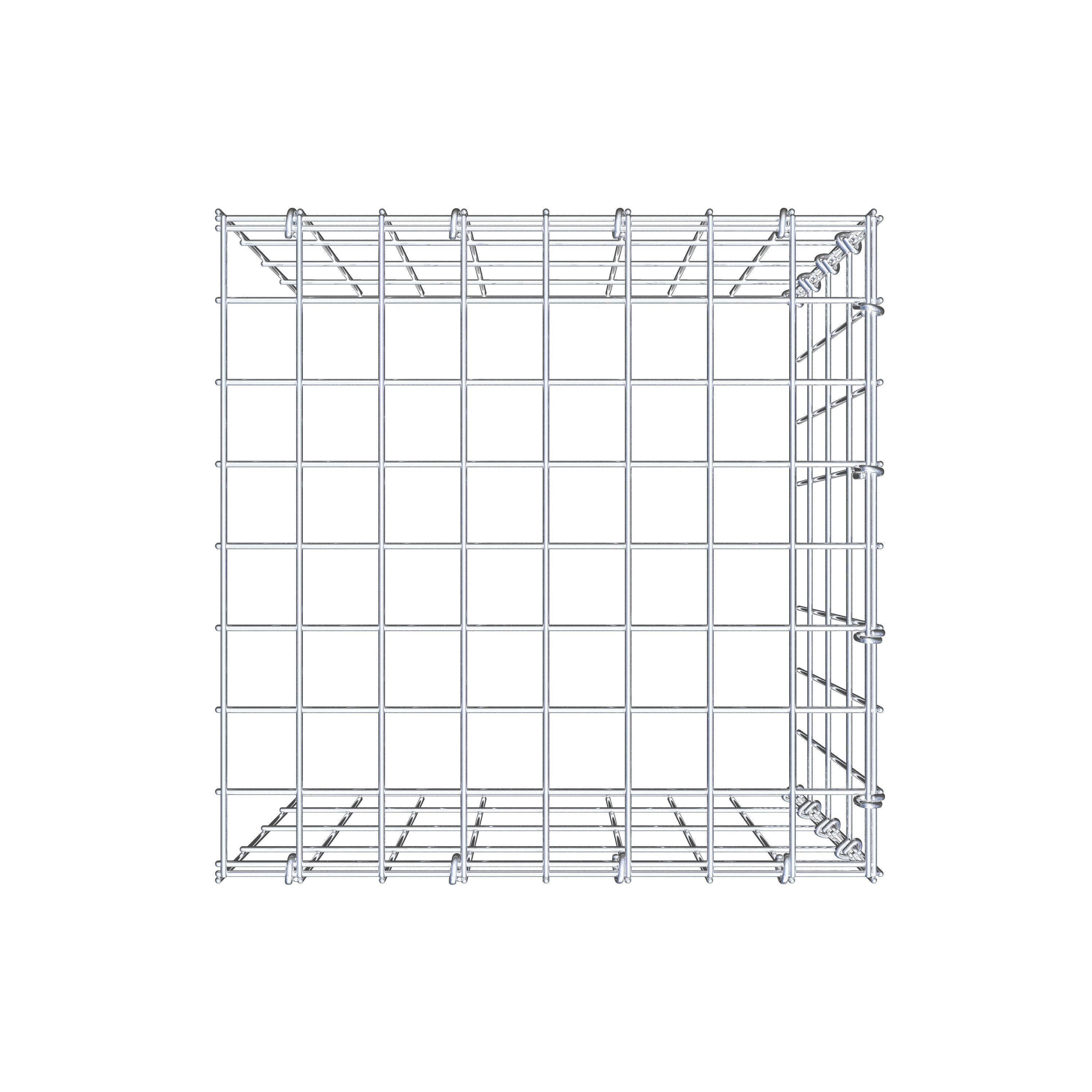 Gavión adicional tipo 4 40 cm x 40 cm x 40 cm (L x A x P), malla 5 cm x 10 cm, anillo en C