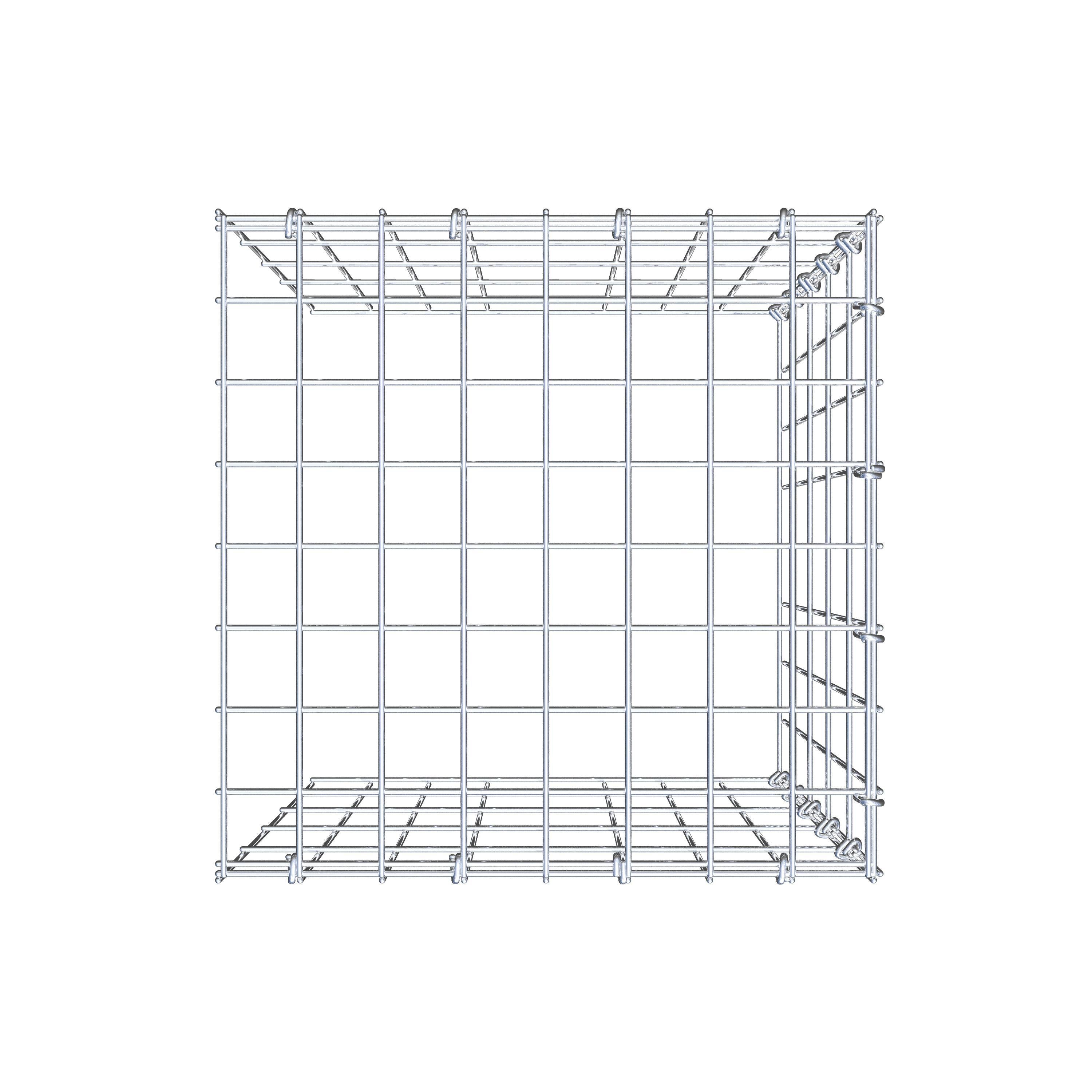 Mounted gabion type 4 50 cm x 40 cm x 40 cm (L x H x D), mesh size 5 cm x 10 cm, C-ring
