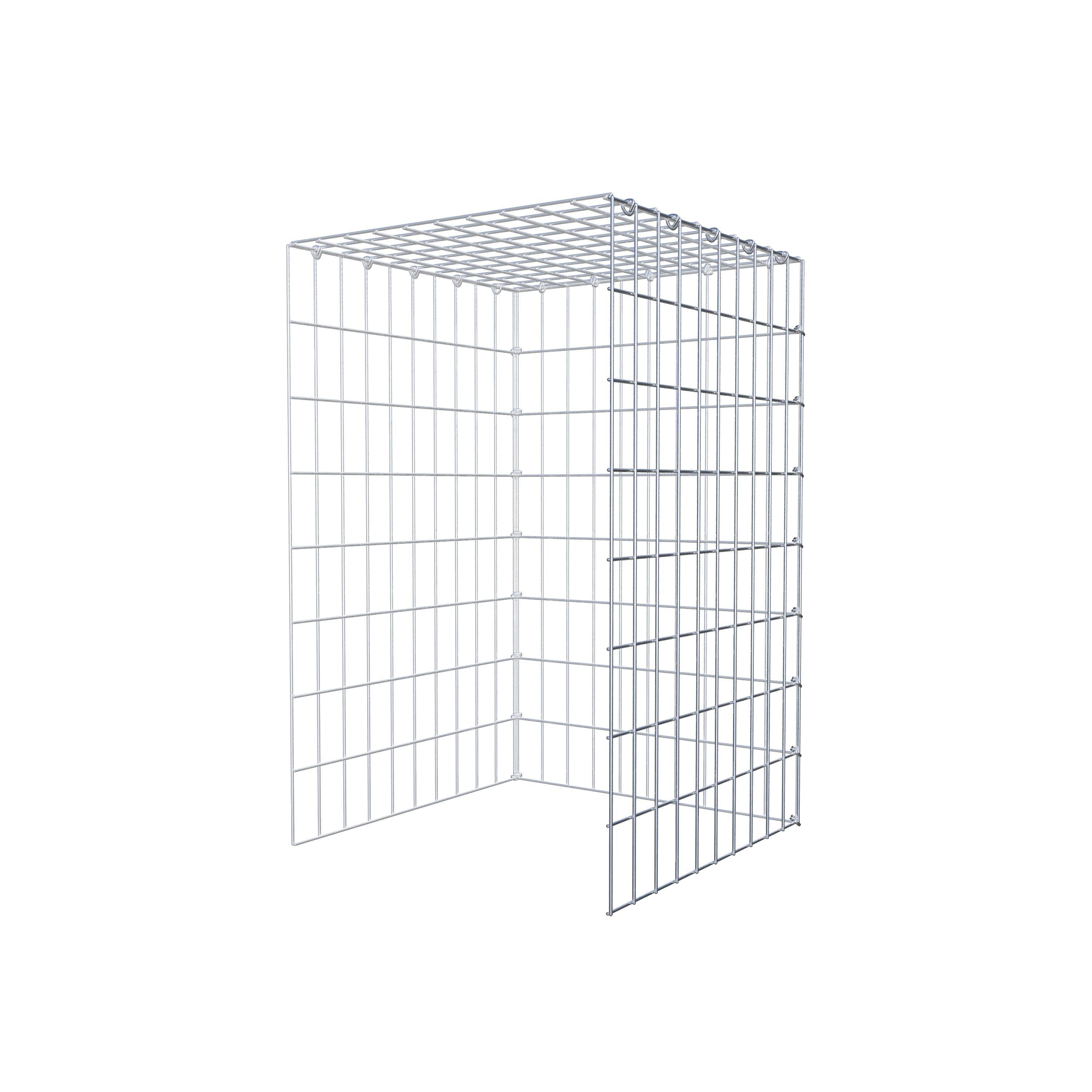 Monteret gabion type 4 80 cm x 50 cm x 50 cm (L x H x D), maskestørrelse 5 cm x 10 cm, C-ring
