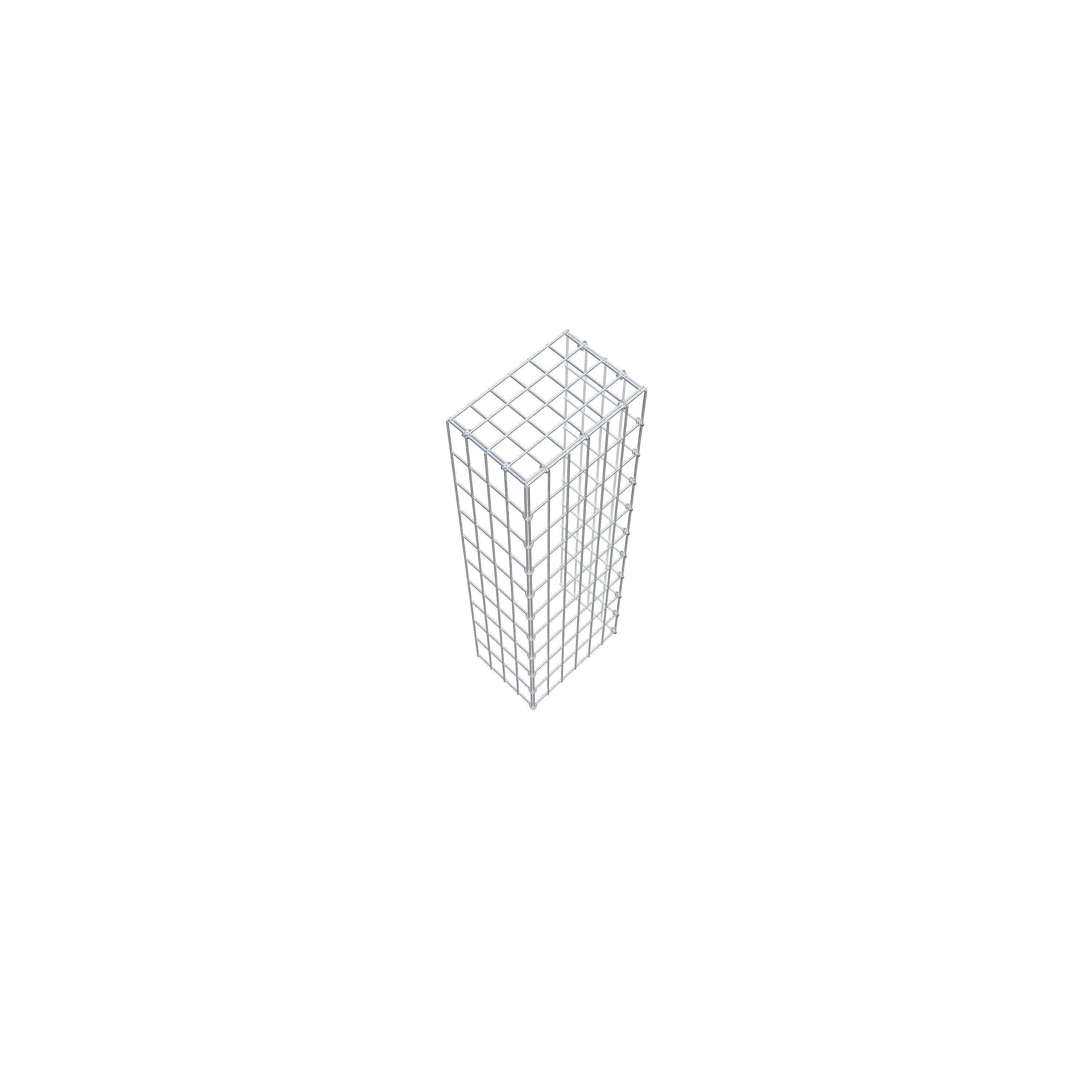 Gabião Tipo 4 100 cm x 20 cm x 30 cm (C x A x P), malhagem 5 cm x 10 cm, anel C