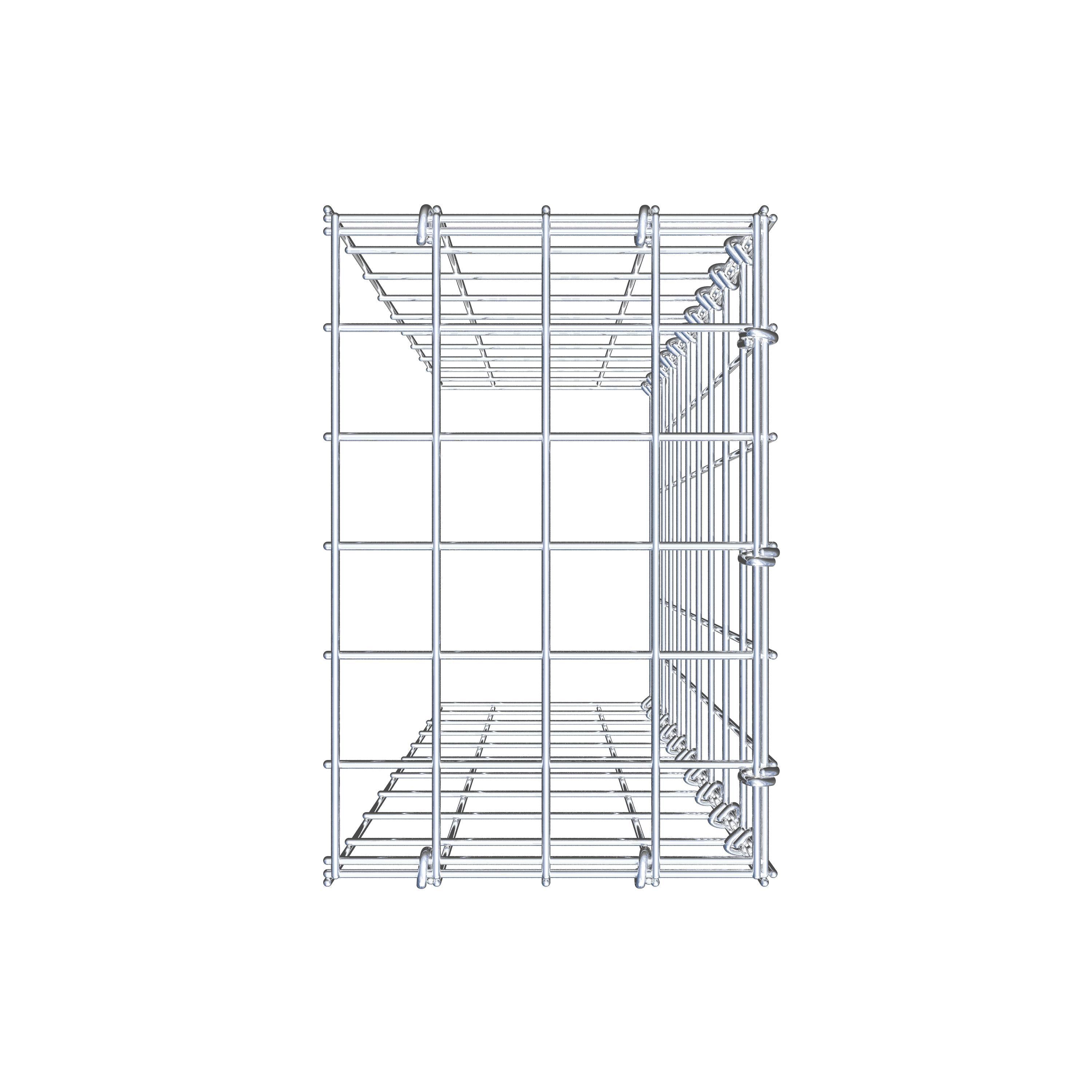 Gabião Tipo 4 100 cm x 20 cm x 30 cm (C x A x P), malhagem 5 cm x 10 cm, anel C