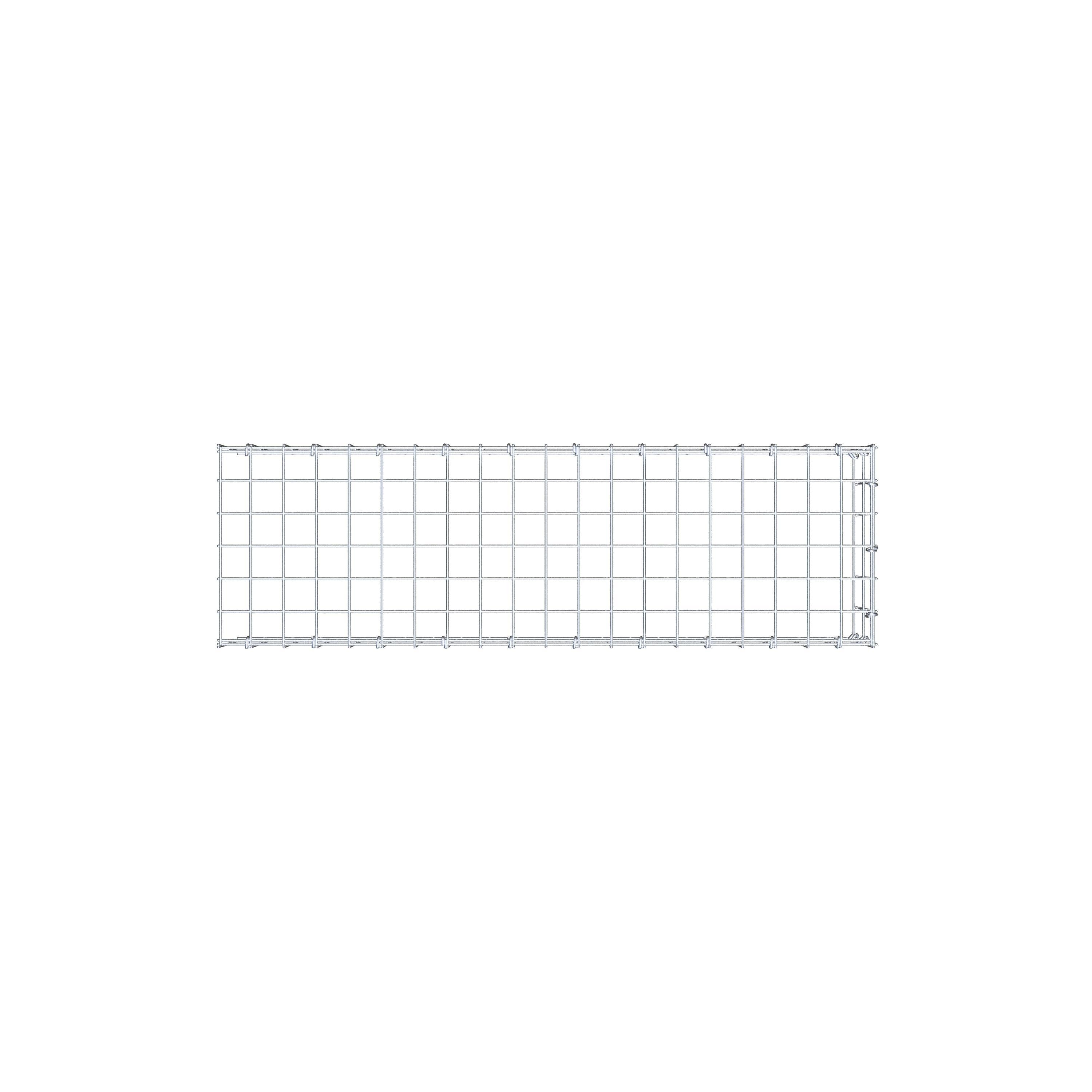 Gabião Tipo 4 100 cm x 20 cm x 30 cm (C x A x P), malhagem 5 cm x 10 cm, anel C