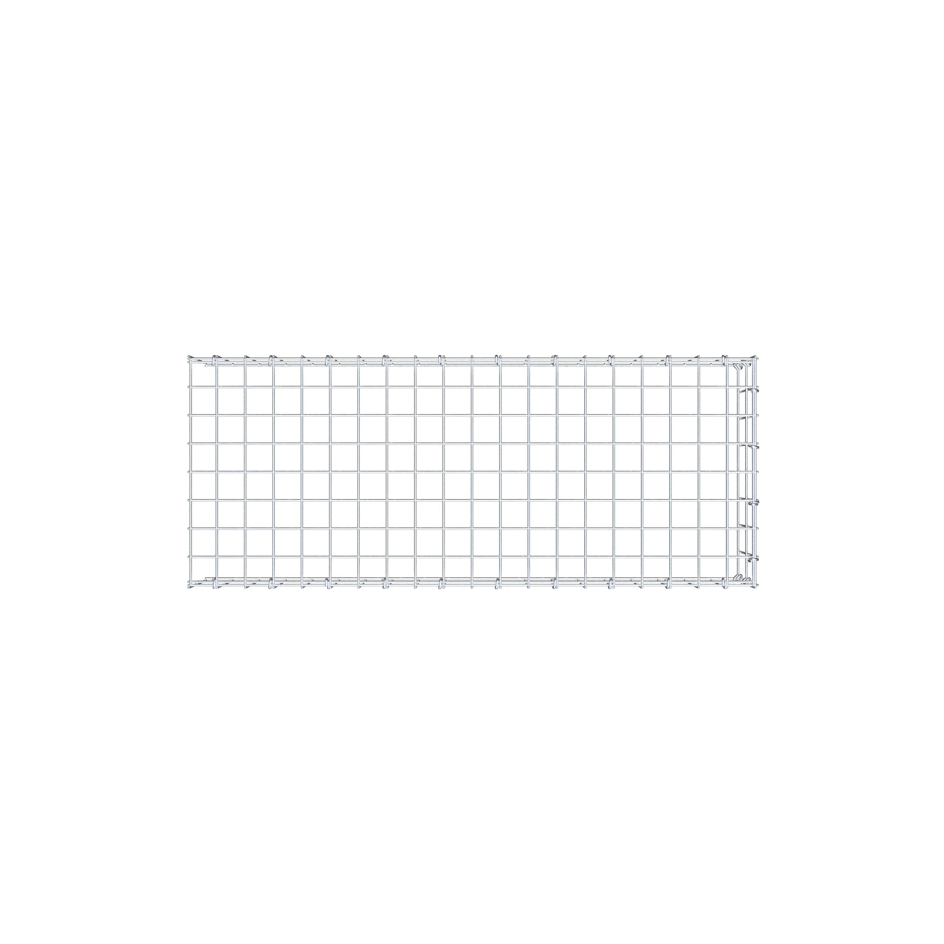 Mounted gabion type 4 100 cm x 20 cm x 40 cm (L x H x D), mesh size 5 cm x 10 cm, C-ring
