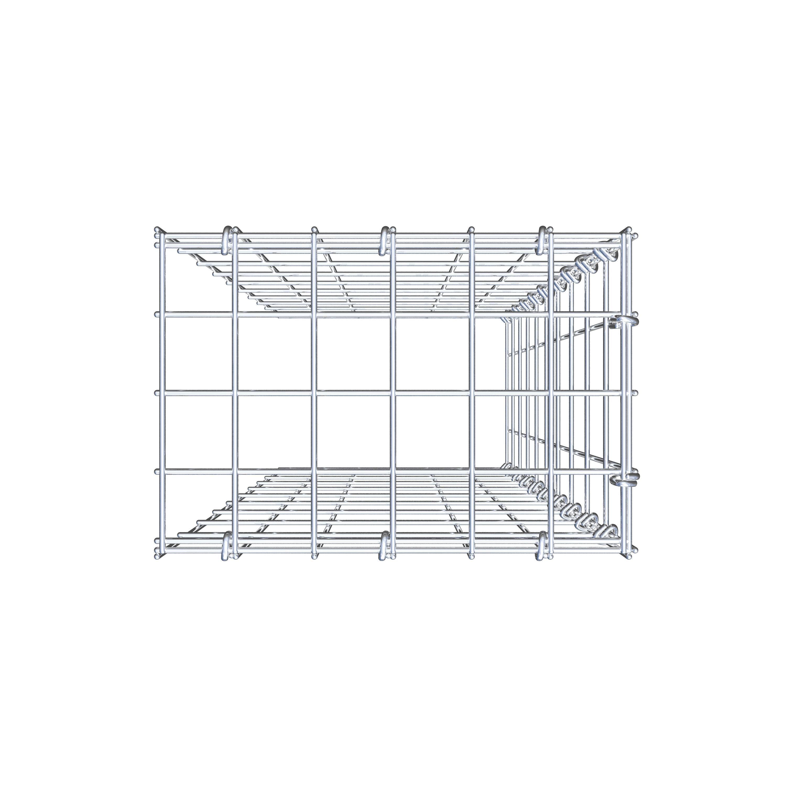 Anbaugabione Typ 4 100 cm x 30 cm x 20 cm (L x H x T), Maschenweite 5 cm x 10 cm, C-Ring