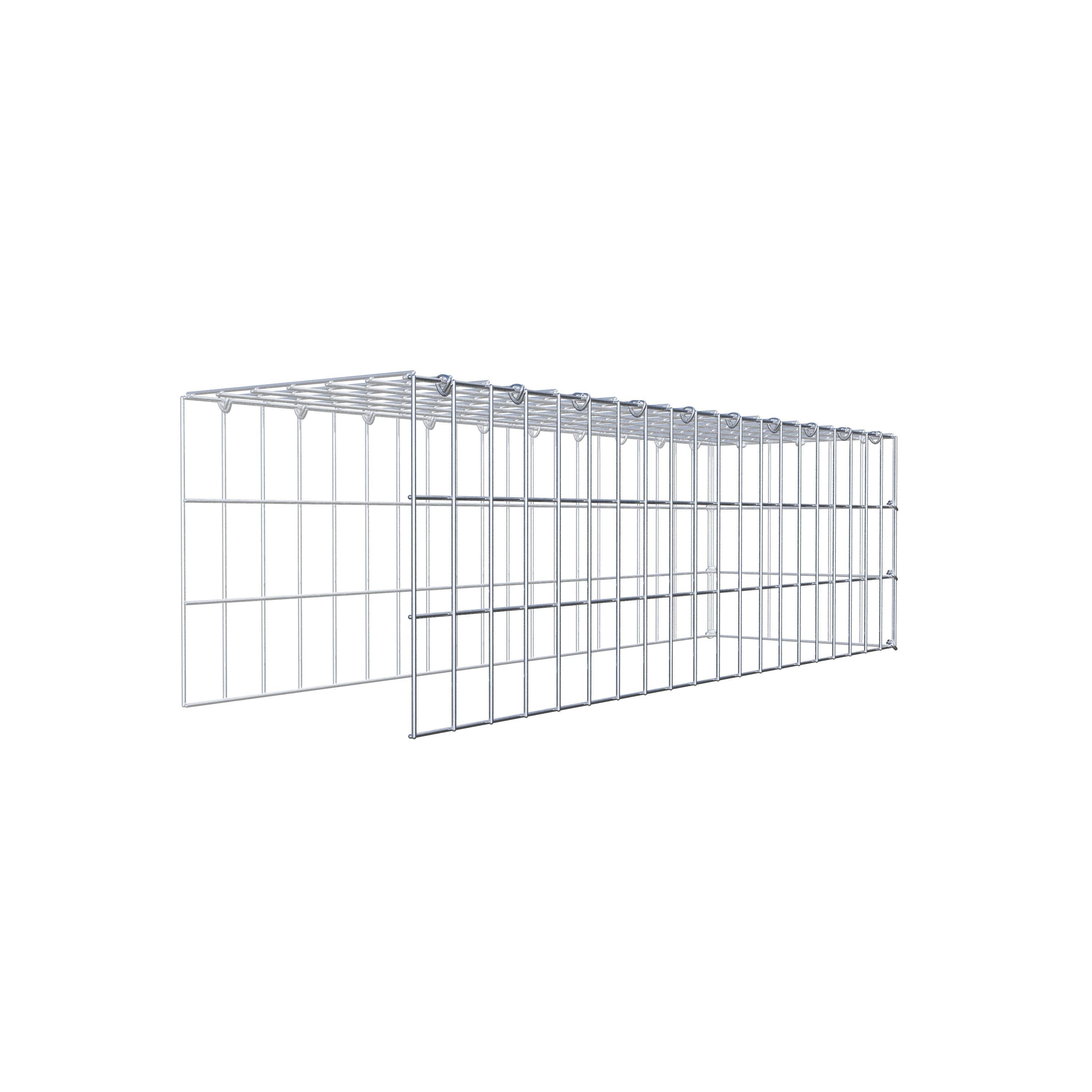 Gabião Tipo 4 100 cm x 30 cm x 30 cm (C x A x P), malhagem 5 cm x 10 cm, anel C