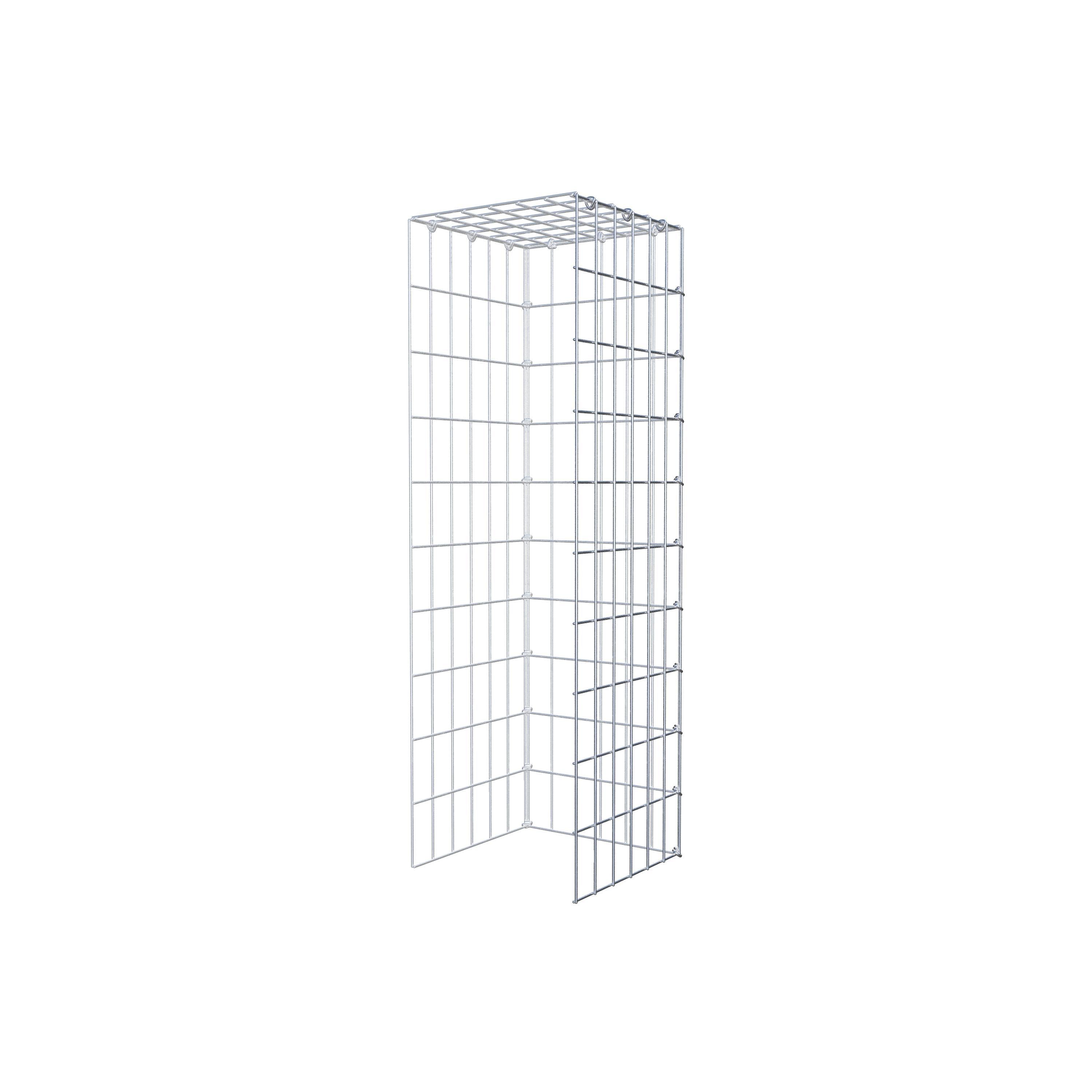 Gabião Tipo 4 100 cm x 30 cm x 30 cm (C x A x P), malhagem 5 cm x 10 cm, anel C