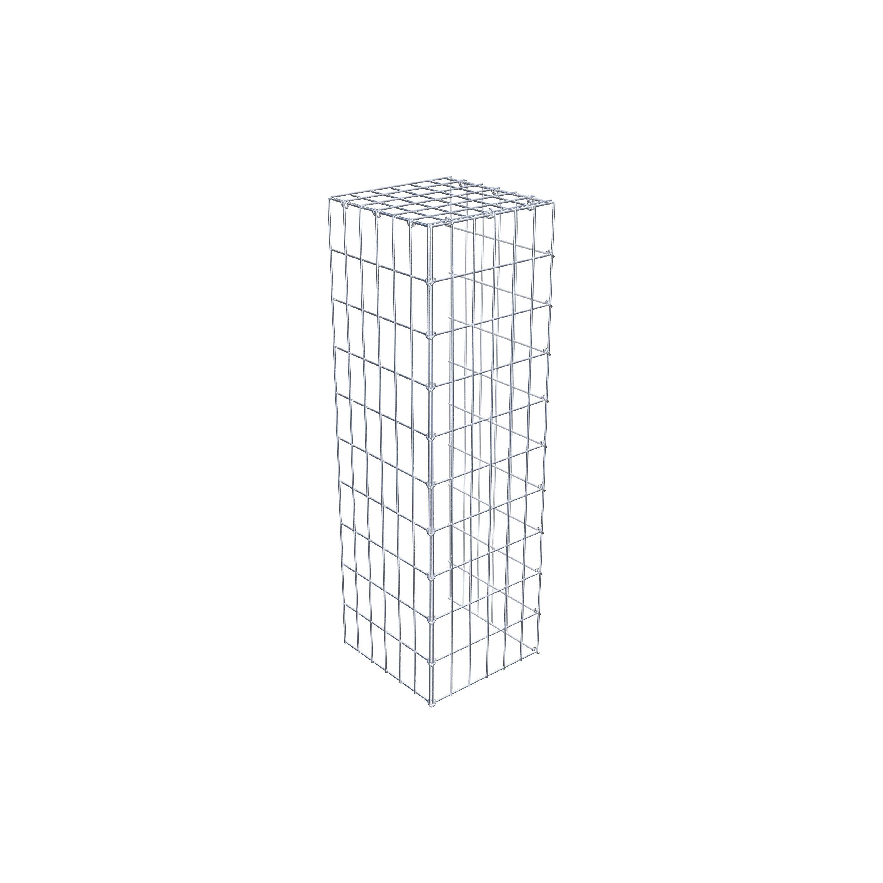 Gabião Tipo 4 100 cm x 30 cm x 30 cm (C x A x P), malhagem 5 cm x 10 cm, anel C