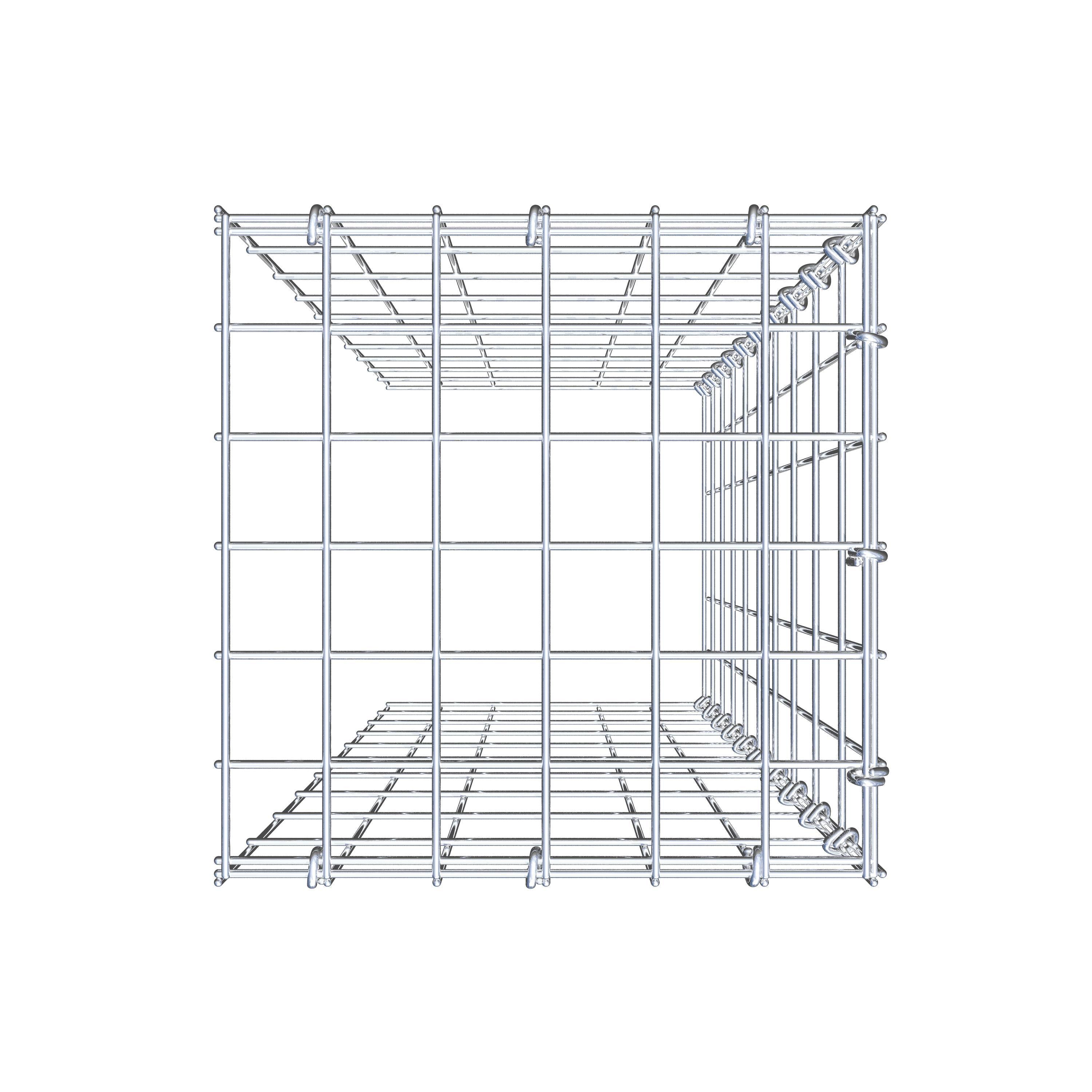 Gabião Tipo 4 100 cm x 30 cm x 30 cm (C x A x P), malhagem 5 cm x 10 cm, anel C