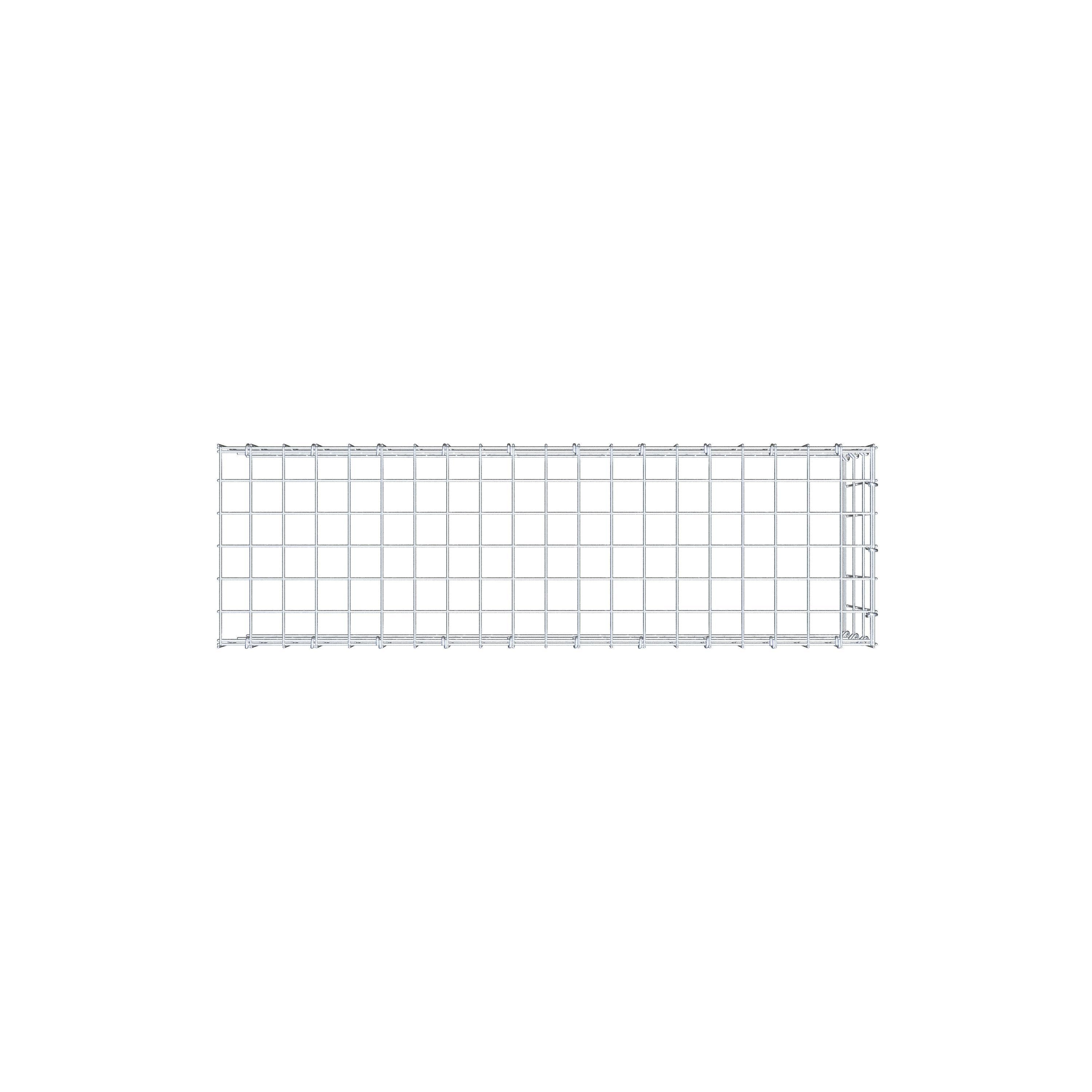 Gabião Tipo 4 100 cm x 30 cm x 30 cm (C x A x P), malhagem 5 cm x 10 cm, anel C