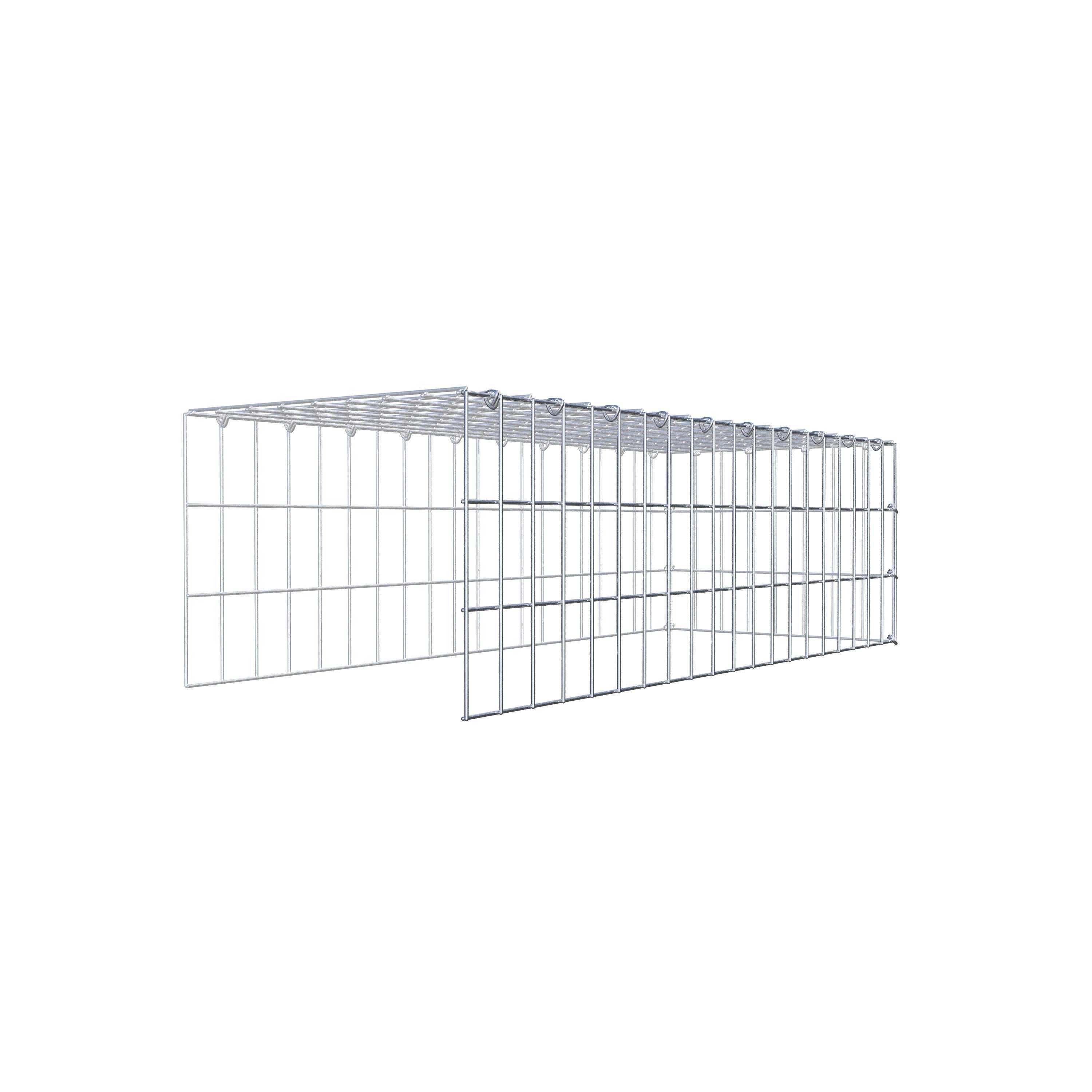 Fourche rapportée type 4 100 cm x 30 cm x 40 cm (L x H x P), mailles 5 cm x 10 cm, anneau en C