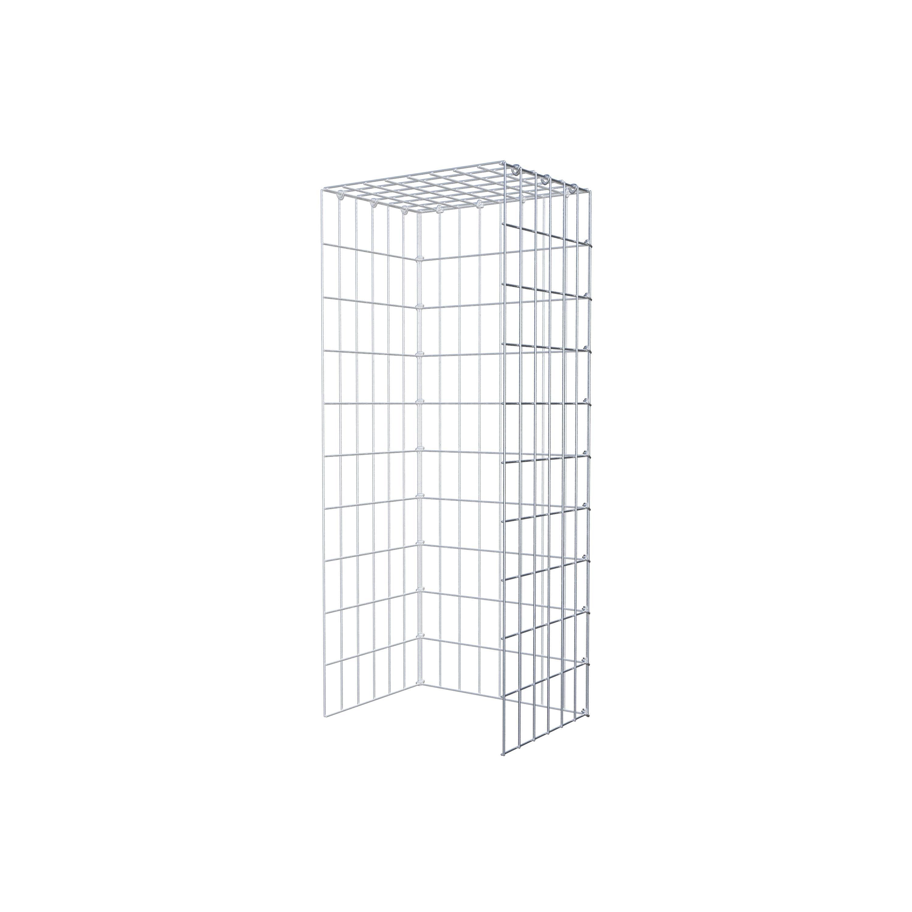 Fourche rapportée type 4 100 cm x 30 cm x 40 cm (L x H x P), mailles 5 cm x 10 cm, anneau en C