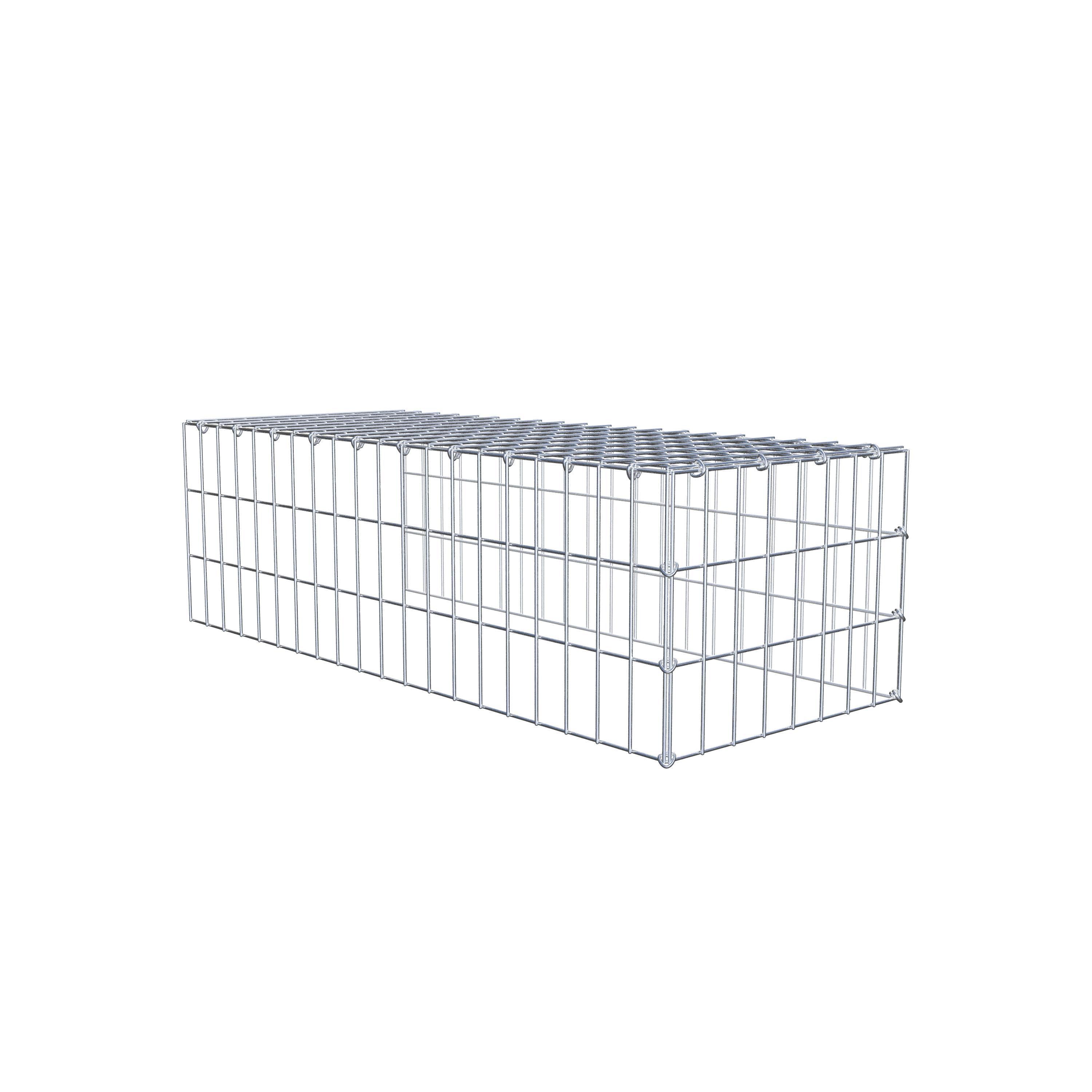 Fourche rapportée type 4 100 cm x 30 cm x 40 cm (L x H x P), mailles 5 cm x 10 cm, anneau en C