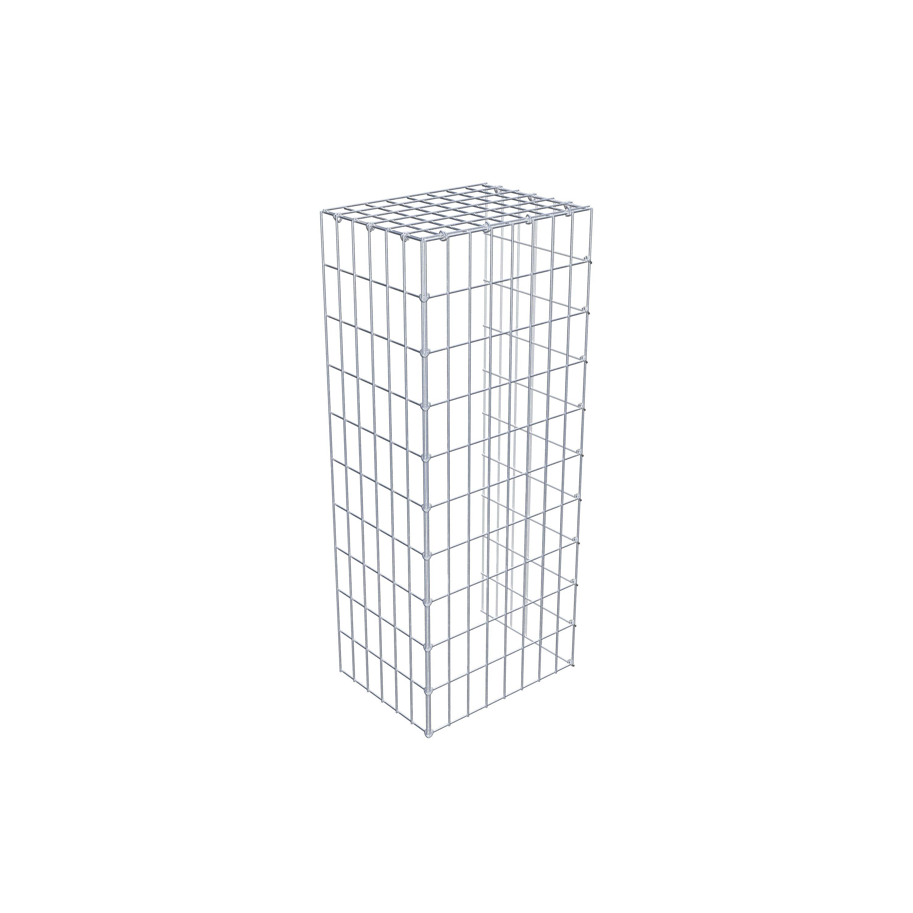 Fourche rapportée type 4 100 cm x 30 cm x 40 cm (L x H x P), mailles 5 cm x 10 cm, anneau en C