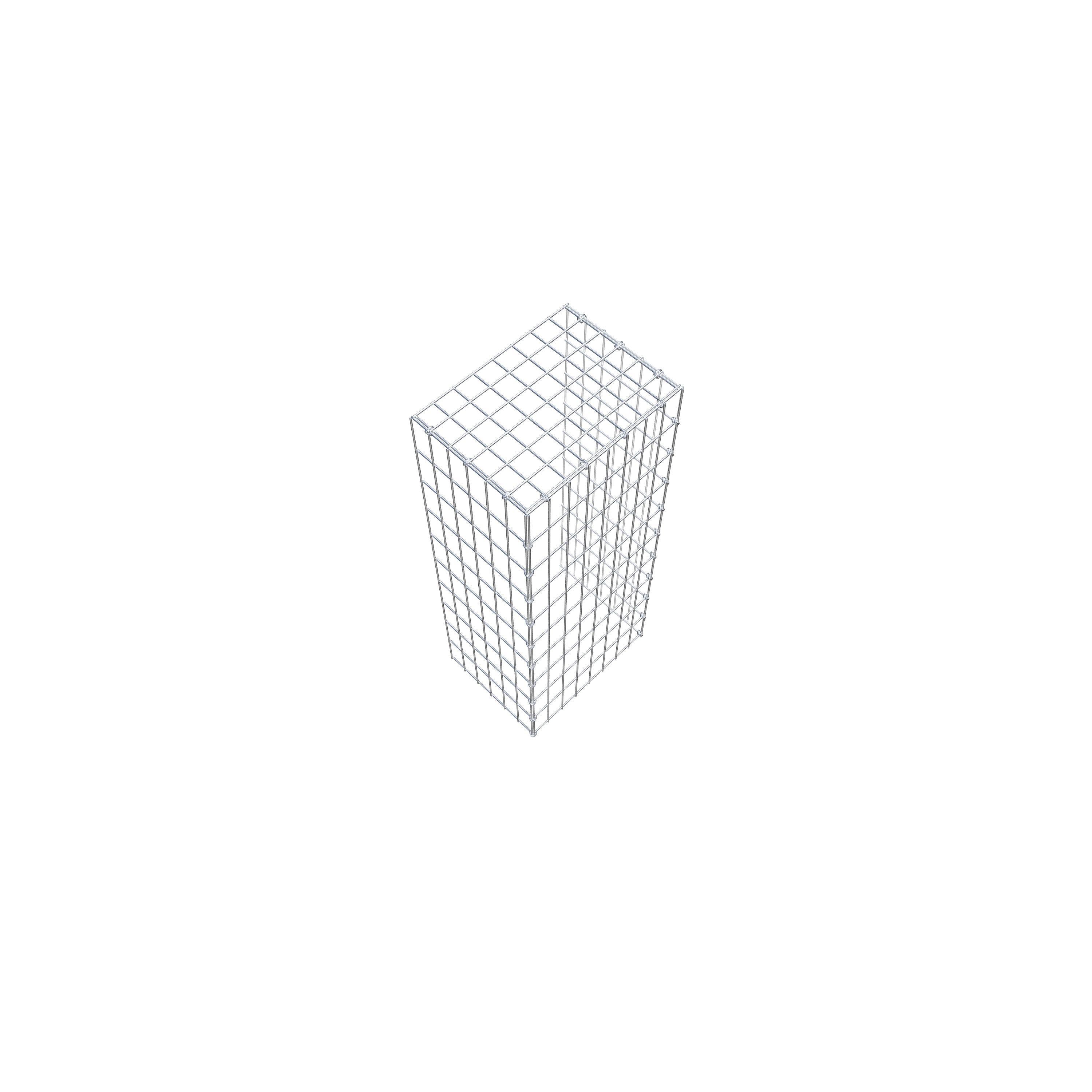 Fourche rapportée type 4 100 cm x 30 cm x 40 cm (L x H x P), mailles 5 cm x 10 cm, anneau en C