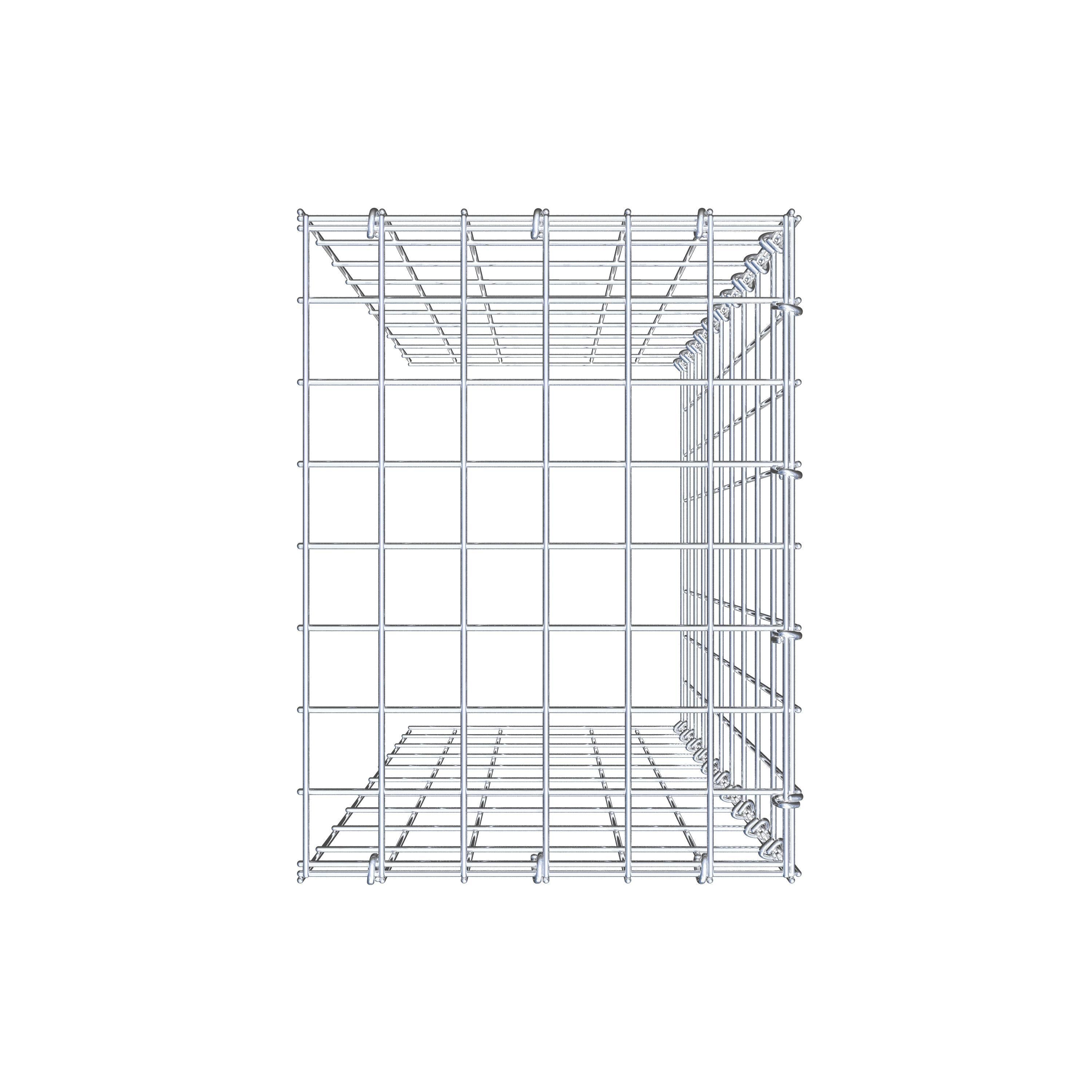 Fourche rapportée type 4 100 cm x 30 cm x 40 cm (L x H x P), mailles 5 cm x 10 cm, anneau en C