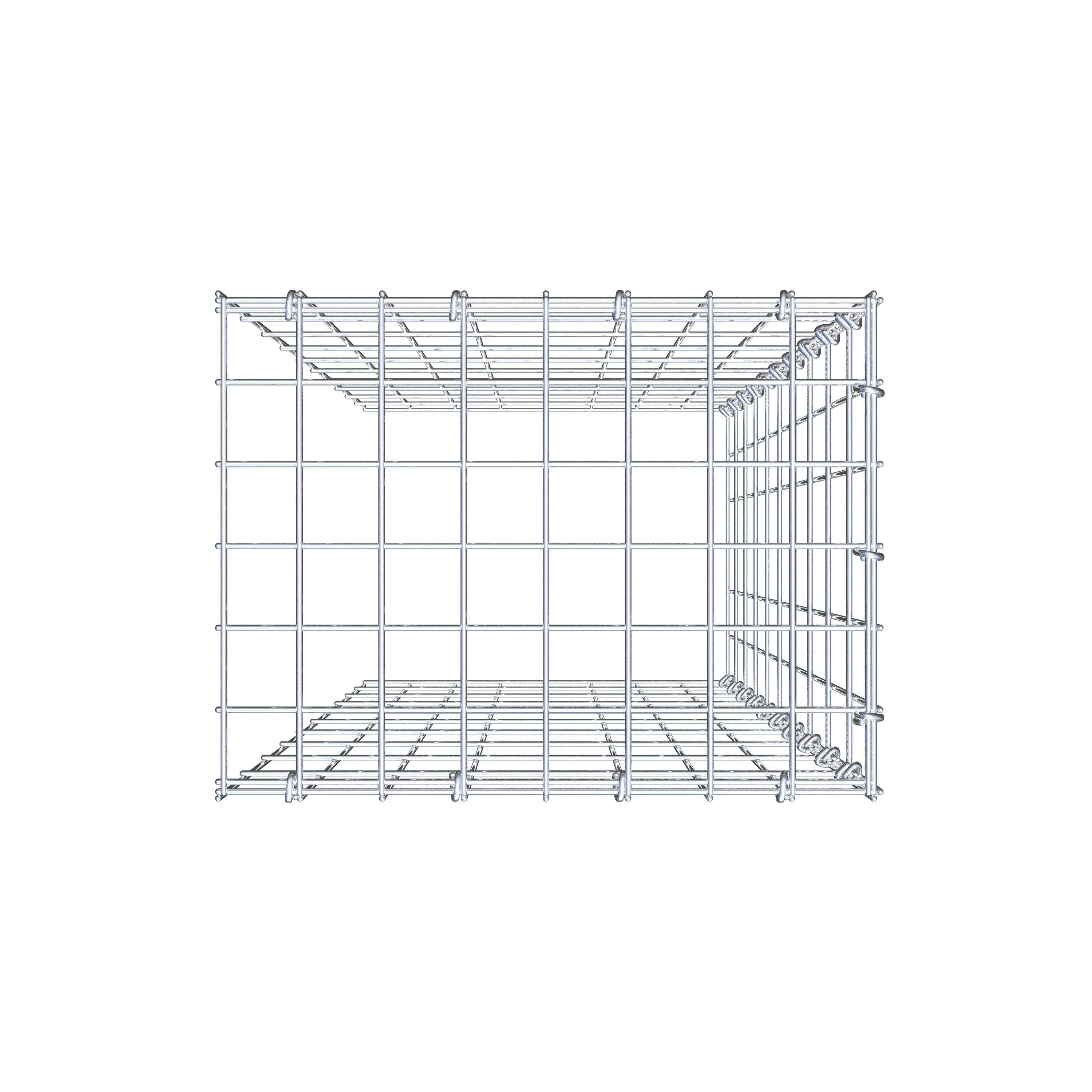 Gabião Tipo 4 100 cm x 40 cm x 30 cm (C x A x P), malhagem 5 cm x 10 cm, anel C