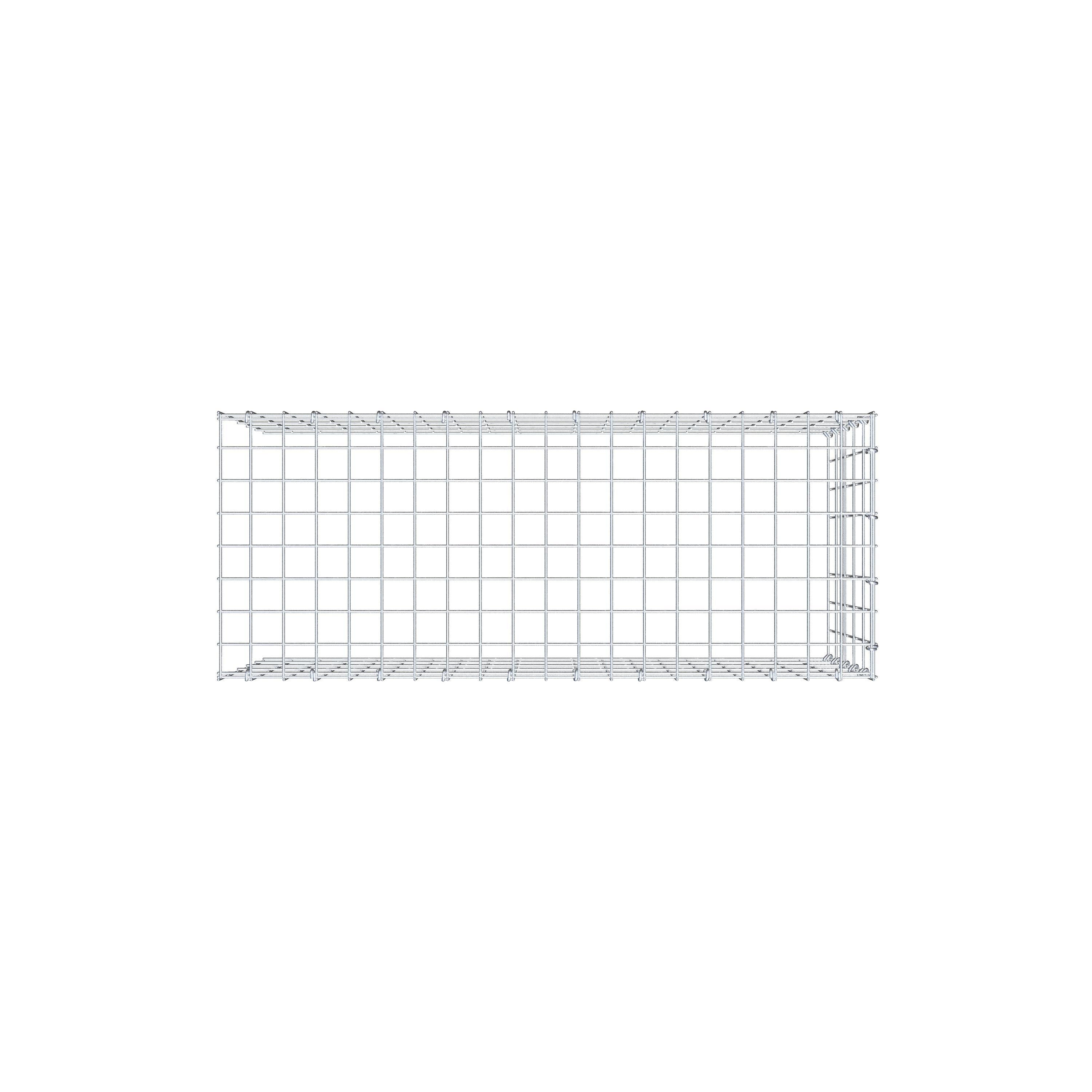 Anbaugabione Typ 4 100 cm x 50 cm x 40 cm (L x H x T), Maschenweite 5 cm x 10 cm, C-Ring