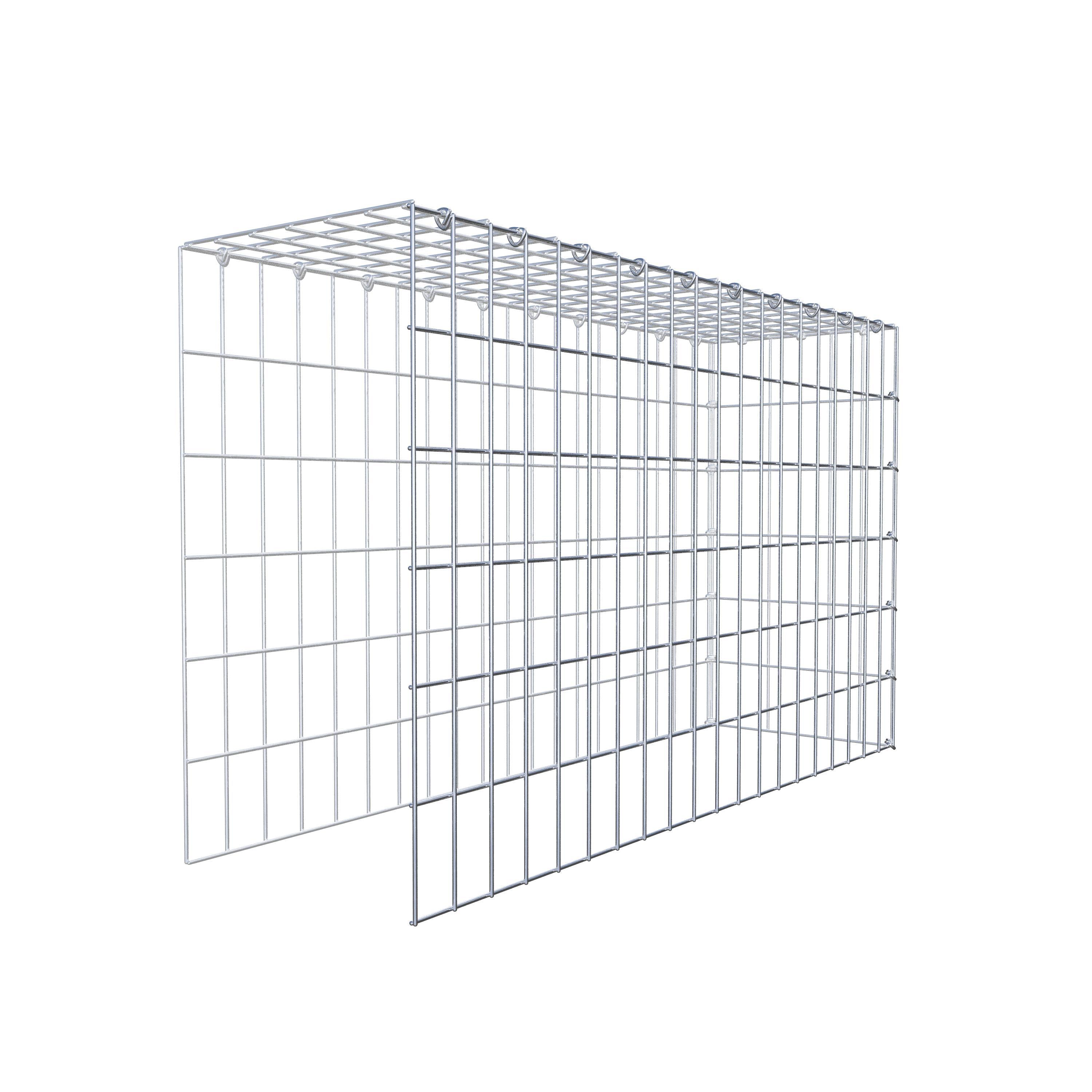 Gavión complementario de tipo 4 100 cm x 60 cm x 30 cm (L x A x P), malla 5 cm x 10 cm, anillo en C