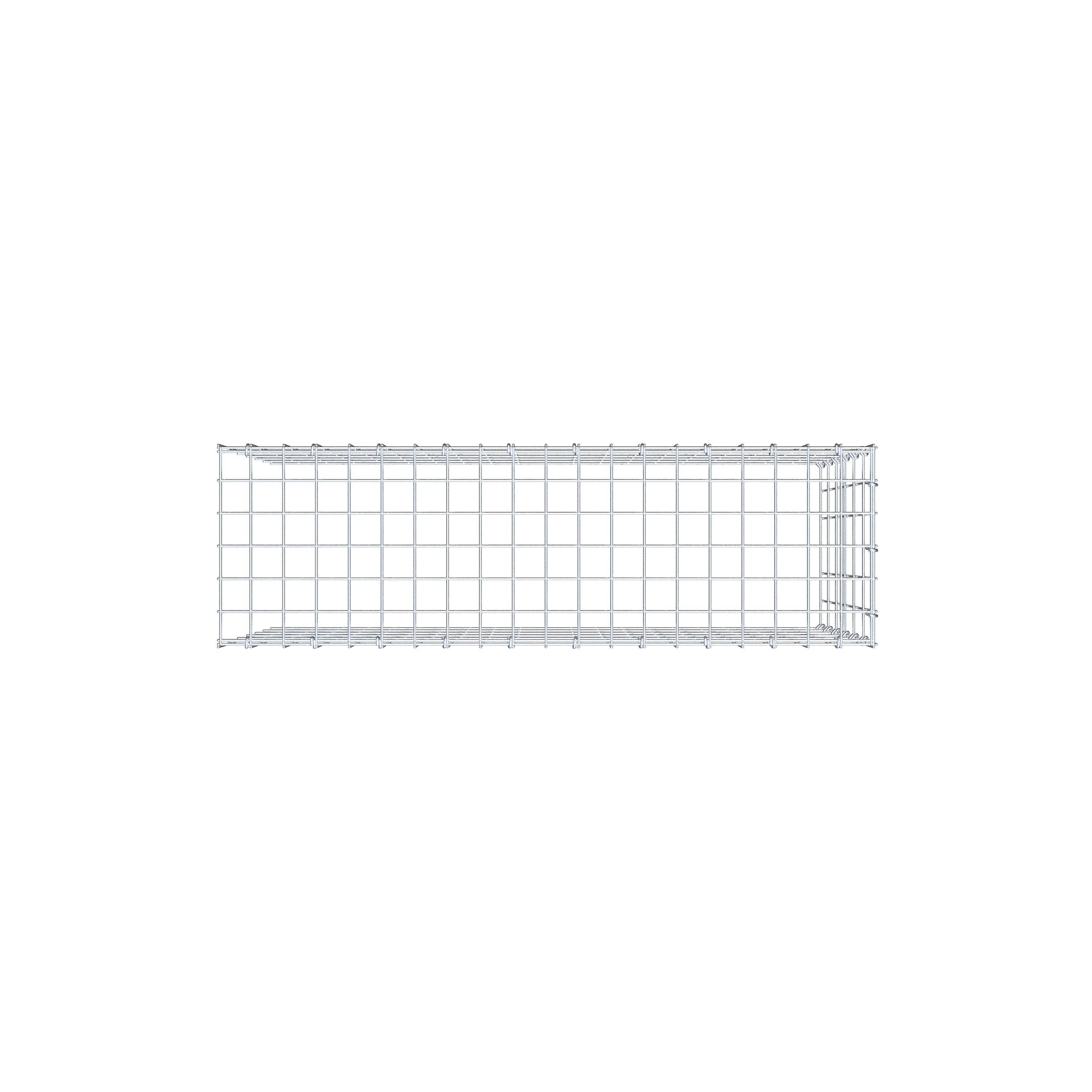 Gavión complementario de tipo 4 100 cm x 60 cm x 30 cm (L x A x P), malla 5 cm x 10 cm, anillo en C