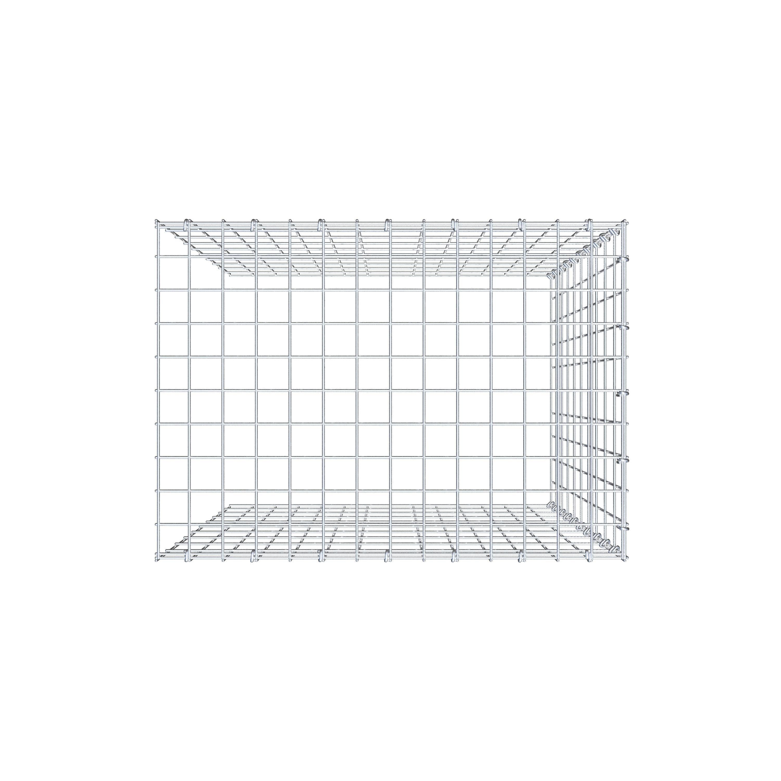 Opzetpaal type 4 100 cm x 70 cm x 50 cm (L x H x D), maaswijdte 5 cm x 10 cm, C-ring