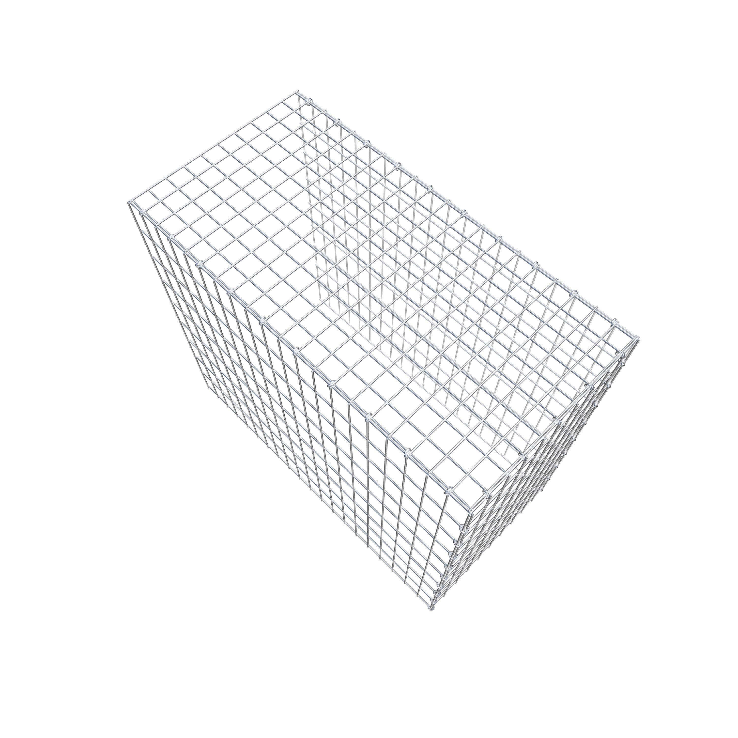 Gabbione aggiuntivo tipo 4 100 cm x 90 cm x 50 cm (L x H x P), maglia 5 cm x 10 cm, anello a C