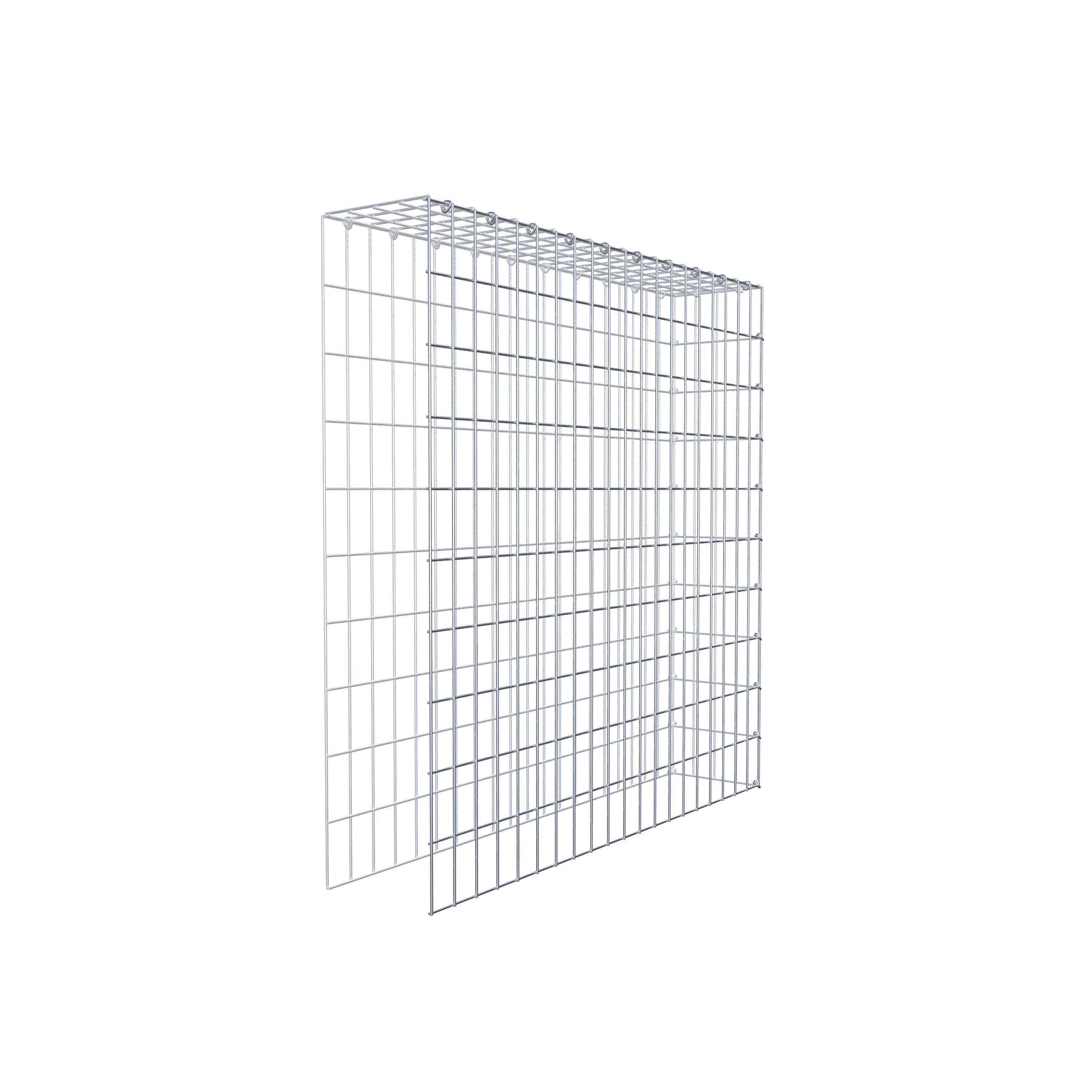 Extra gabion typ 4 100 cm x 100 cm x 20 cm (L x H x D), maskstorlek 5 cm x 10 cm, C-ring