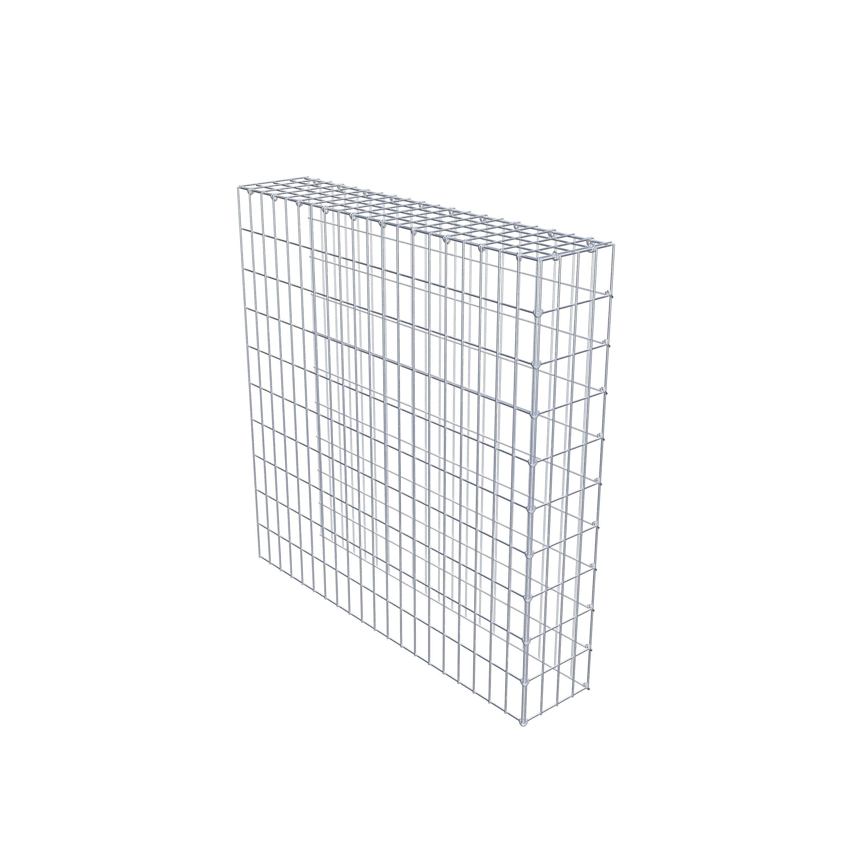 Extra gabion typ 4 100 cm x 100 cm x 20 cm (L x H x D), maskstorlek 5 cm x 10 cm, C-ring