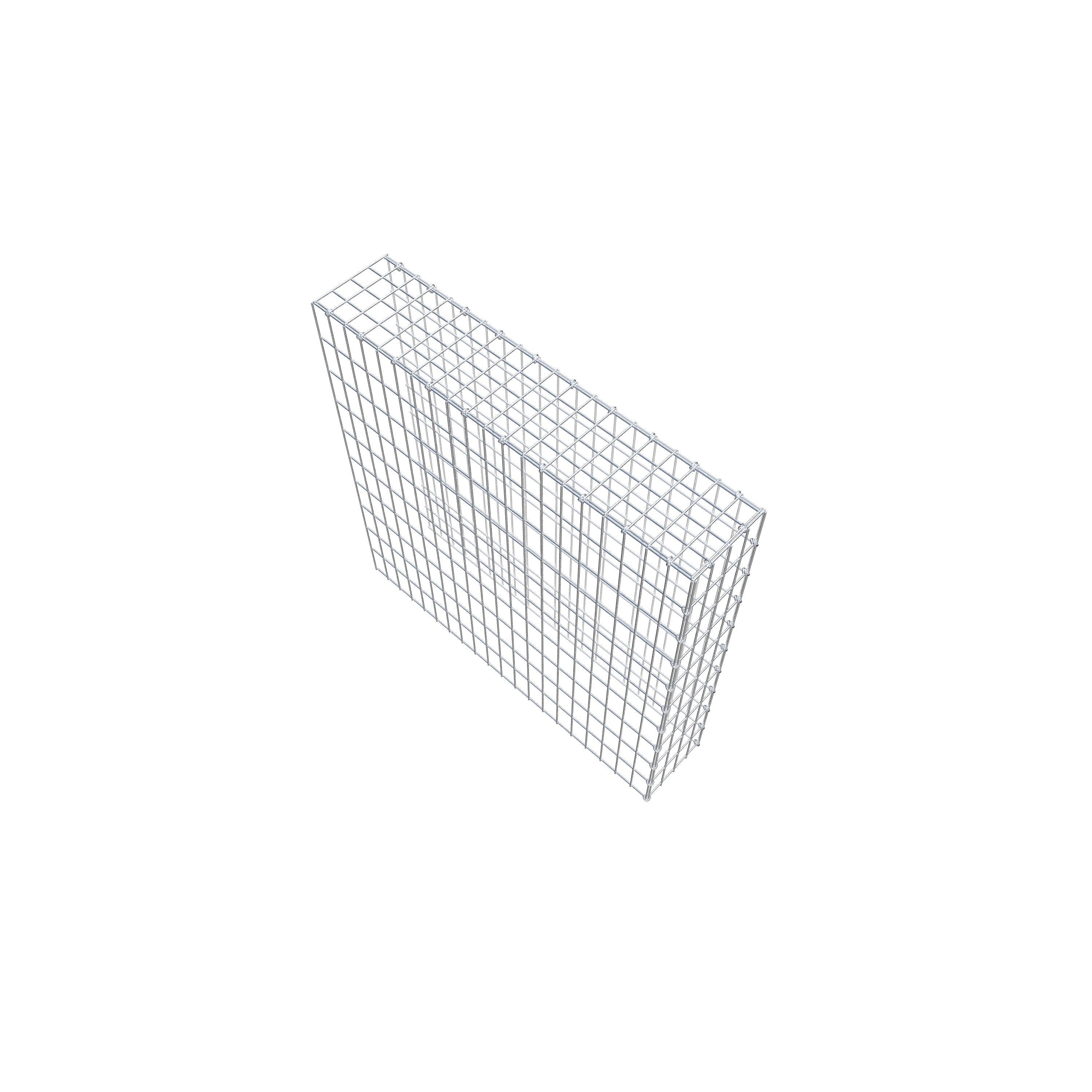 Extra gabion typ 4 100 cm x 100 cm x 20 cm (L x H x D), maskstorlek 5 cm x 10 cm, C-ring