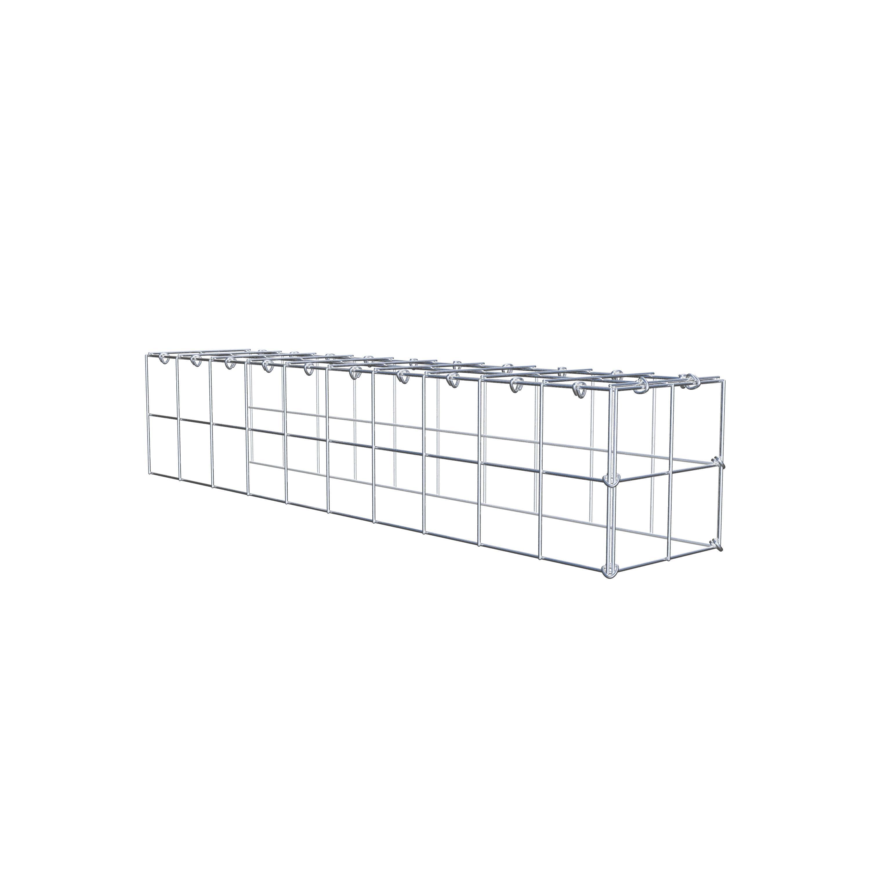 Gabbione aggiuntivo tipo 4 100 cm x 20 cm x 20 cm (L x H x P), maglia 10 cm x 10 cm, anello a C